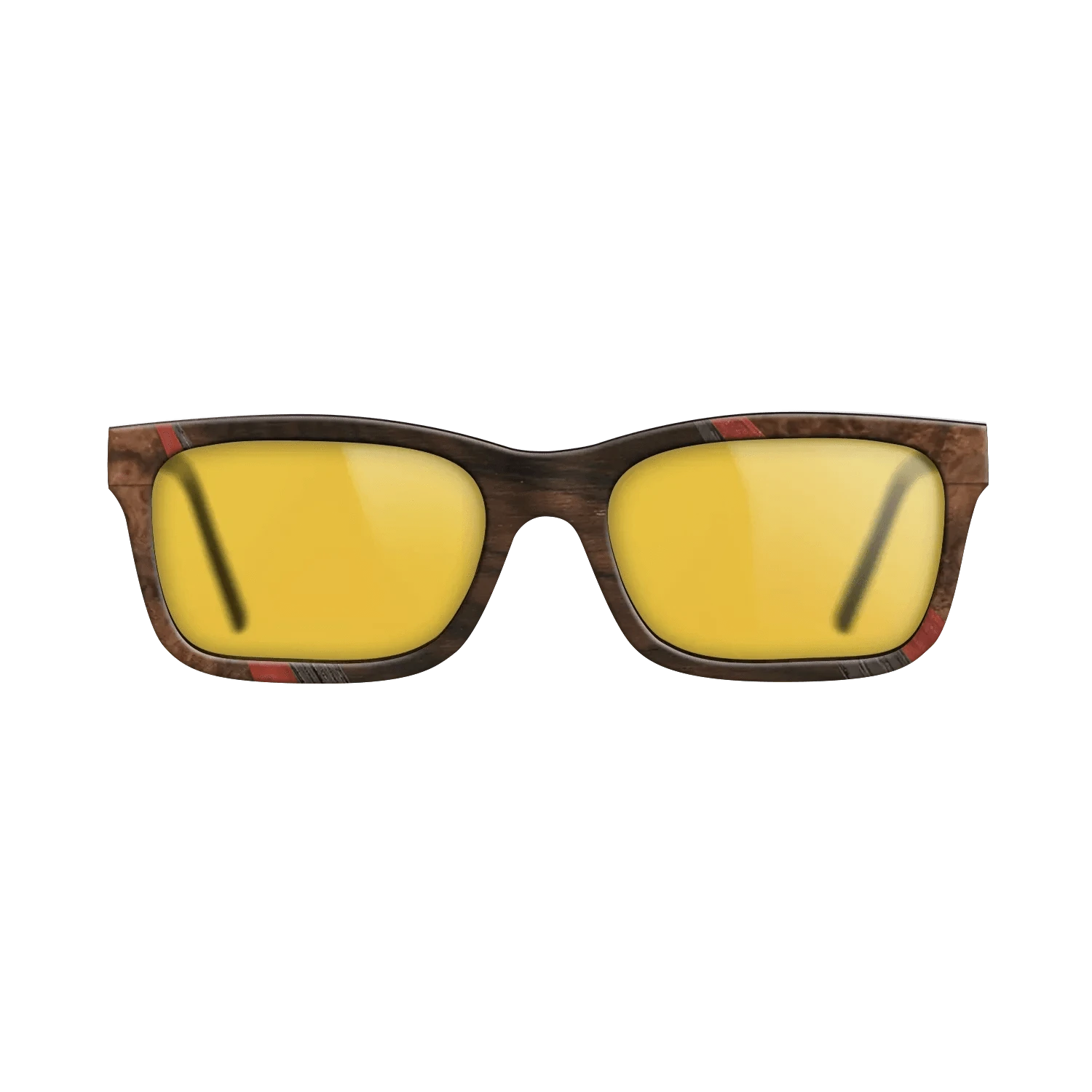 Ziricote Dark Quartered,Fumed Oak,Poplar Dyed: Red,Walnut: Straight Grain,Walnut Burl: Fractal - The Sage - Rectangle - 857 - SIRIS wood optic
