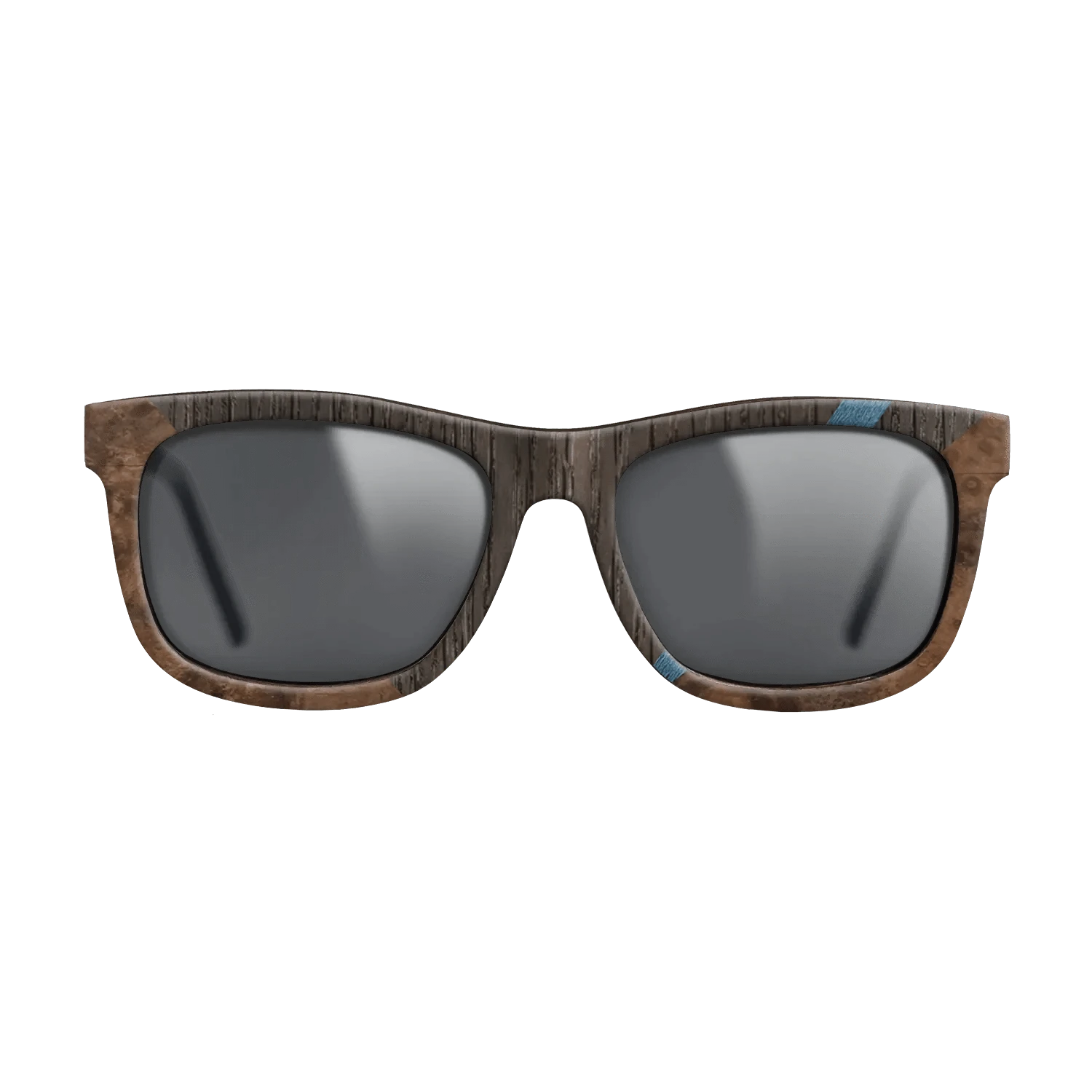 Walnut: Straight Grain,Fumed Oak,Poplar Dyed: Blue Denim,Walnut Burl: Geometric - The Hero - Square - 1044 - SIRIS wood optic