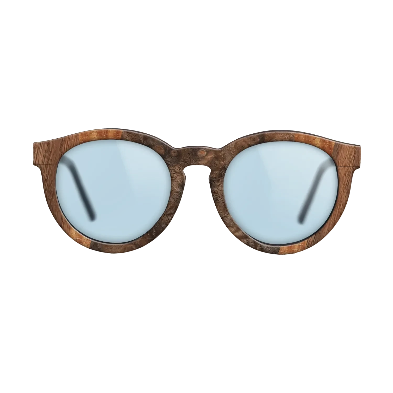 Walnut Claro Dark,Walnut Burl,Olive Burl,Koa: Fractal - The Rebel - Round - 1800 - SIRIS wood optic