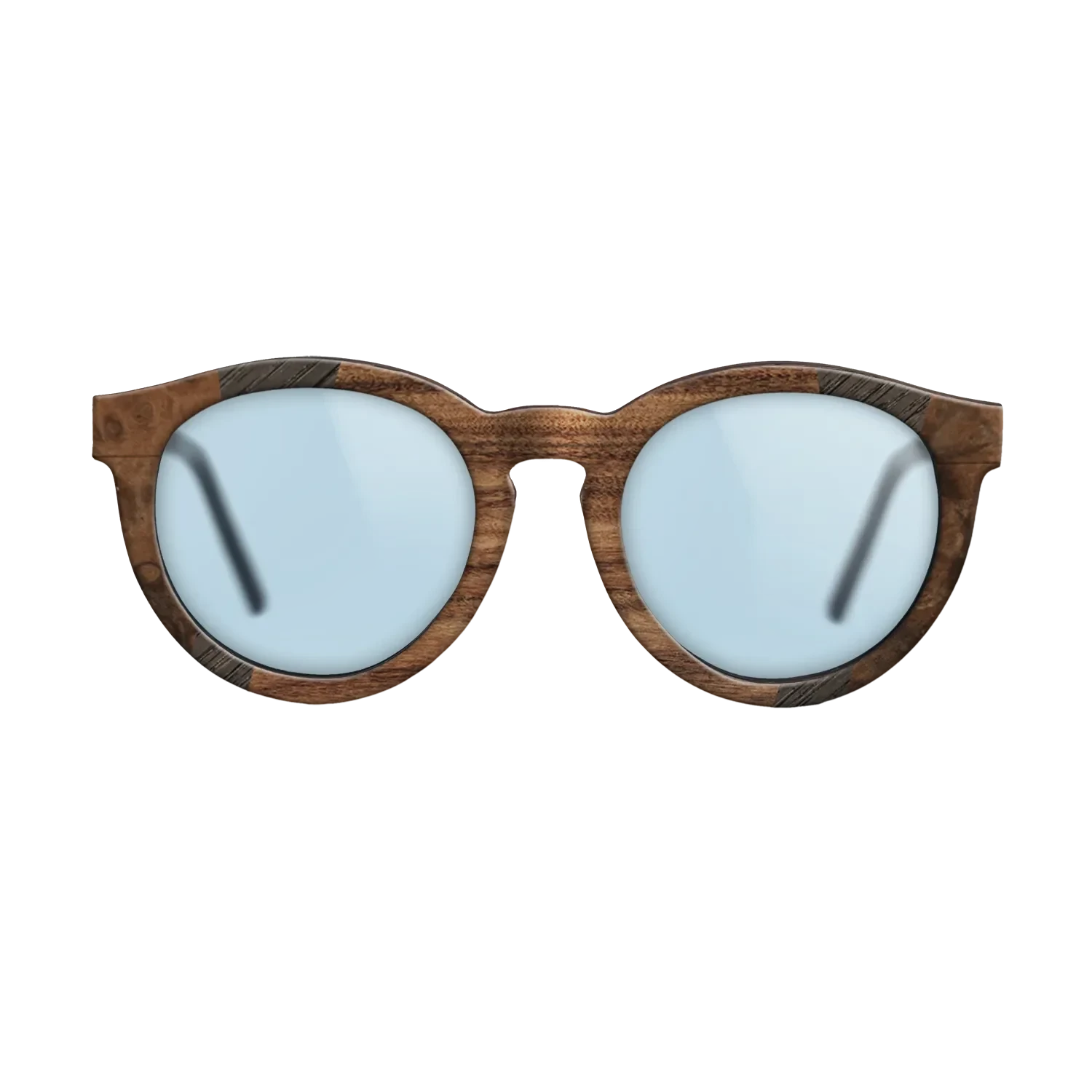 Santos Rosewood Dark,Walnut Burl,Fumed Oak,Walnut Claro Light: Fractal - The Rebel - Round - 1106 - SIRIS wood optic