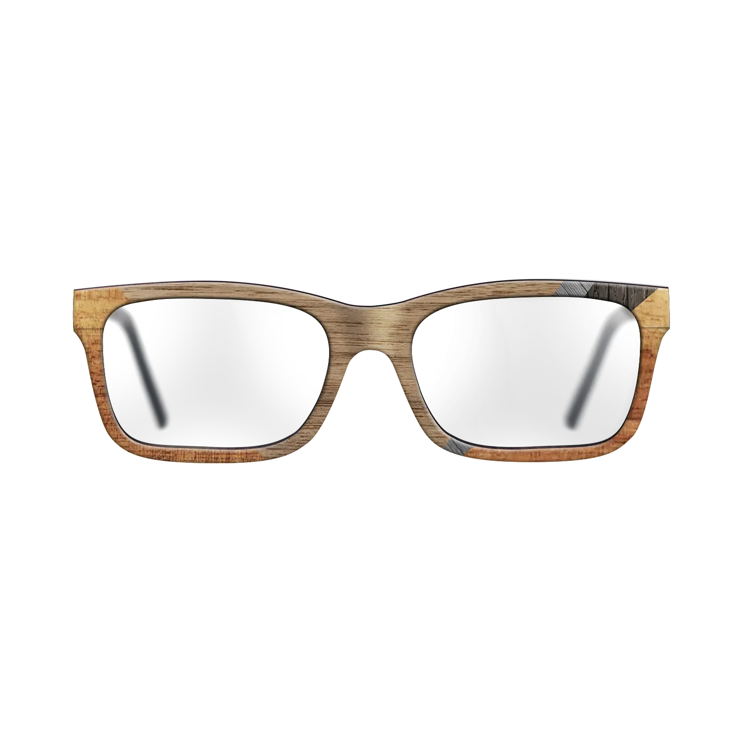 Walnut: Straight Grain,Koa,Fumed Oak,Poplar Dyed: Grey: Geometric - The Sage - Rectangle - 1264 - SIRIS wood optic