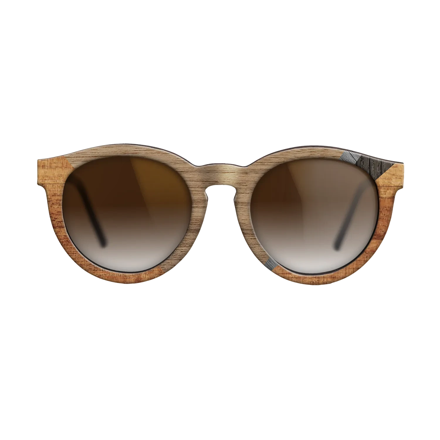Walnut: Straight Grain,Koa,Fumed Oak,Poplar Dyed: Grey: Geometric - The Rebel - Round - 1264 - SIRIS wood optic