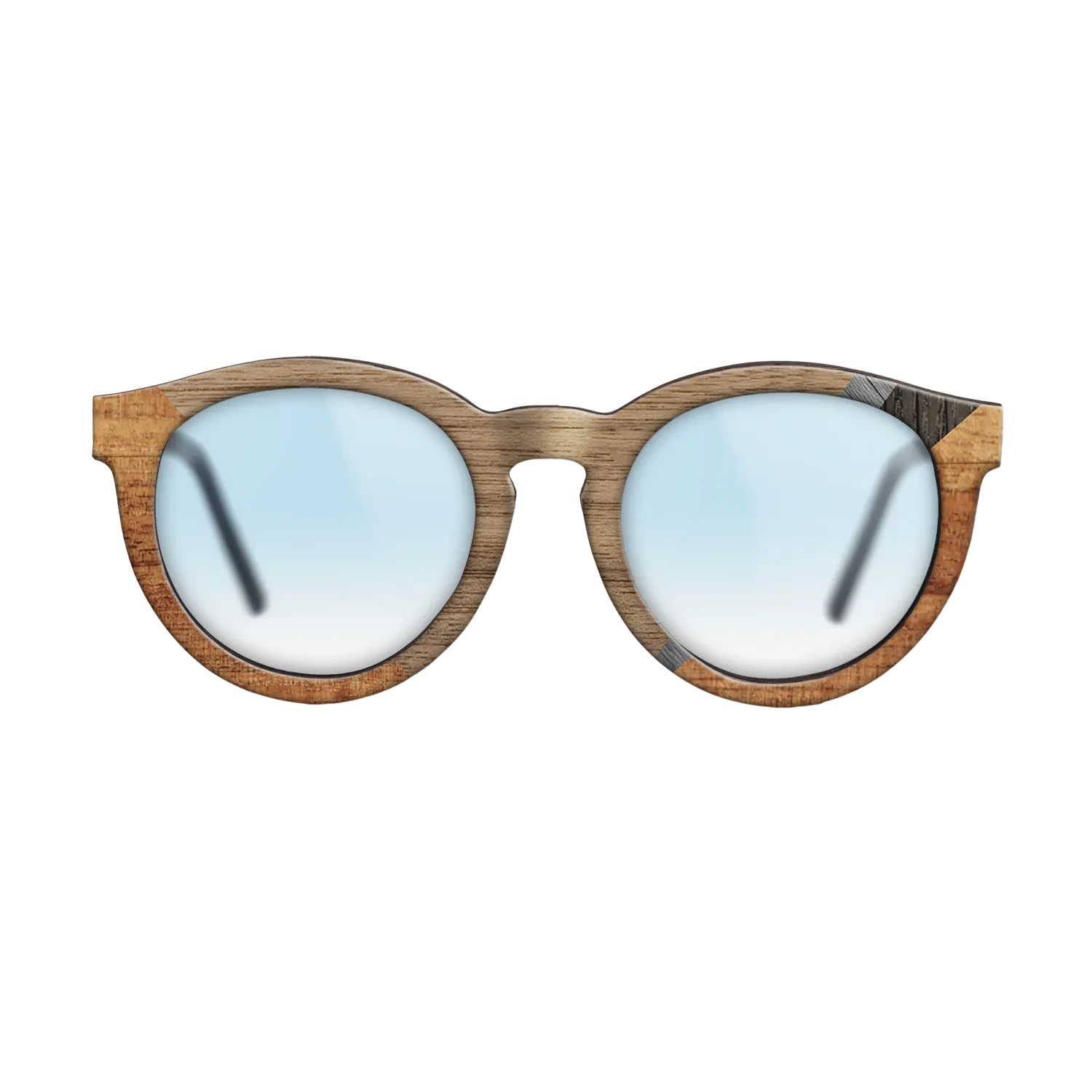 Walnut: Straight Grain,Koa,Fumed Oak,Poplar Dyed: Grey: Geometric - The Rebel - Round - 1264 - SIRIS wood optic
