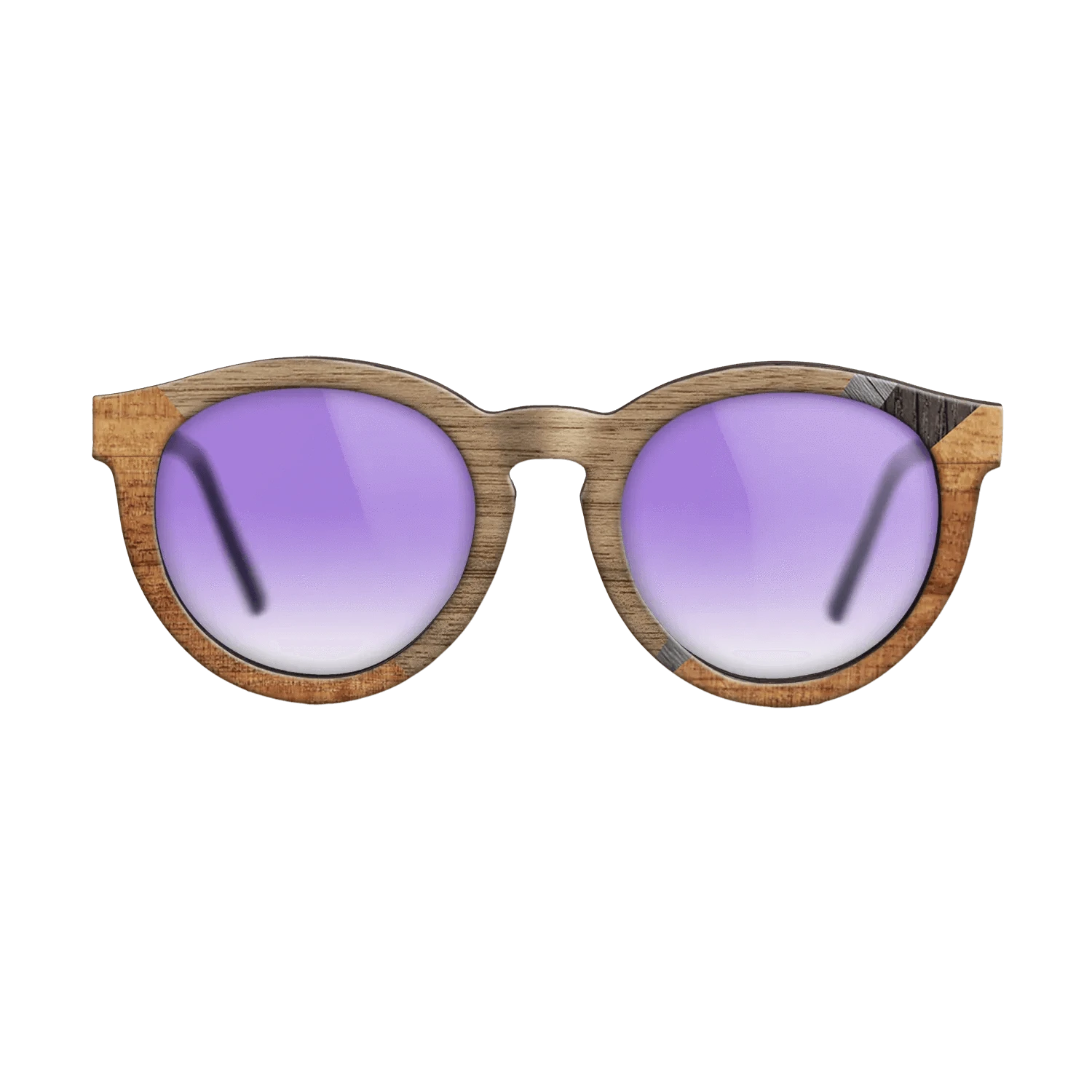 Walnut: Straight Grain,Koa,Fumed Oak,Poplar Dyed: Grey: Geometric - The Rebel - Round - 1264 - SIRIS wood optic