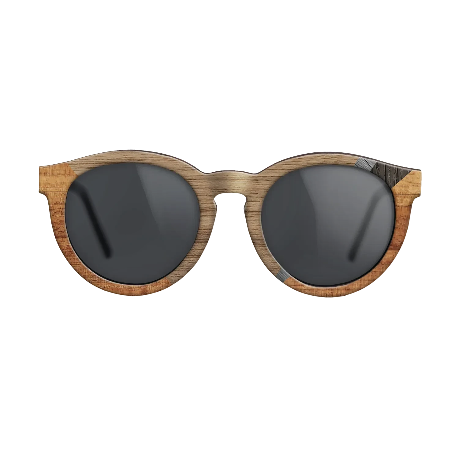 Walnut: Straight Grain,Koa,Fumed Oak,Poplar Dyed: Grey: Geometric - The Rebel - Round - 1264 - SIRIS wood optic