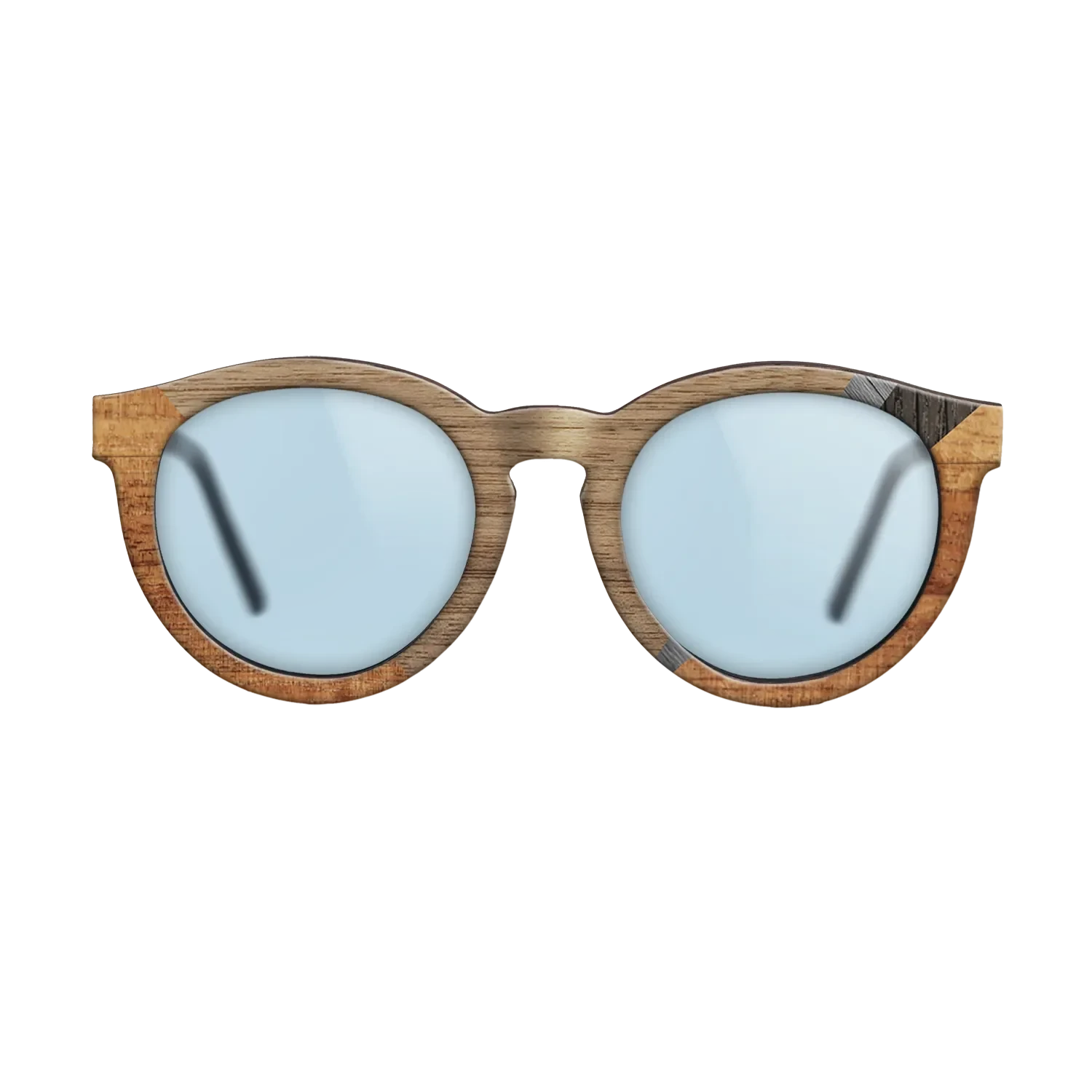 Walnut: Straight Grain,Koa,Fumed Oak,Poplar Dyed: Grey: Geometric - The Rebel - Round - 1264 - SIRIS wood optic