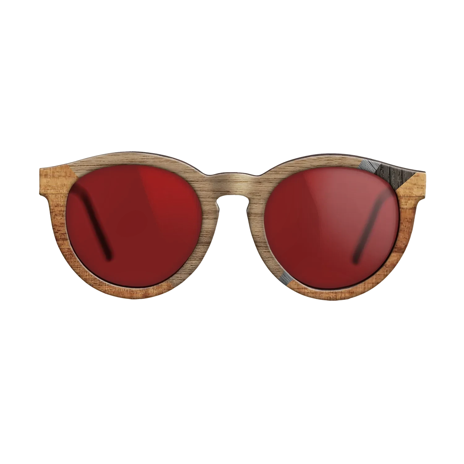 Walnut: Straight Grain,Koa,Fumed Oak,Poplar Dyed: Grey: Geometric - The Rebel - Round - 1264 - SIRIS wood optic