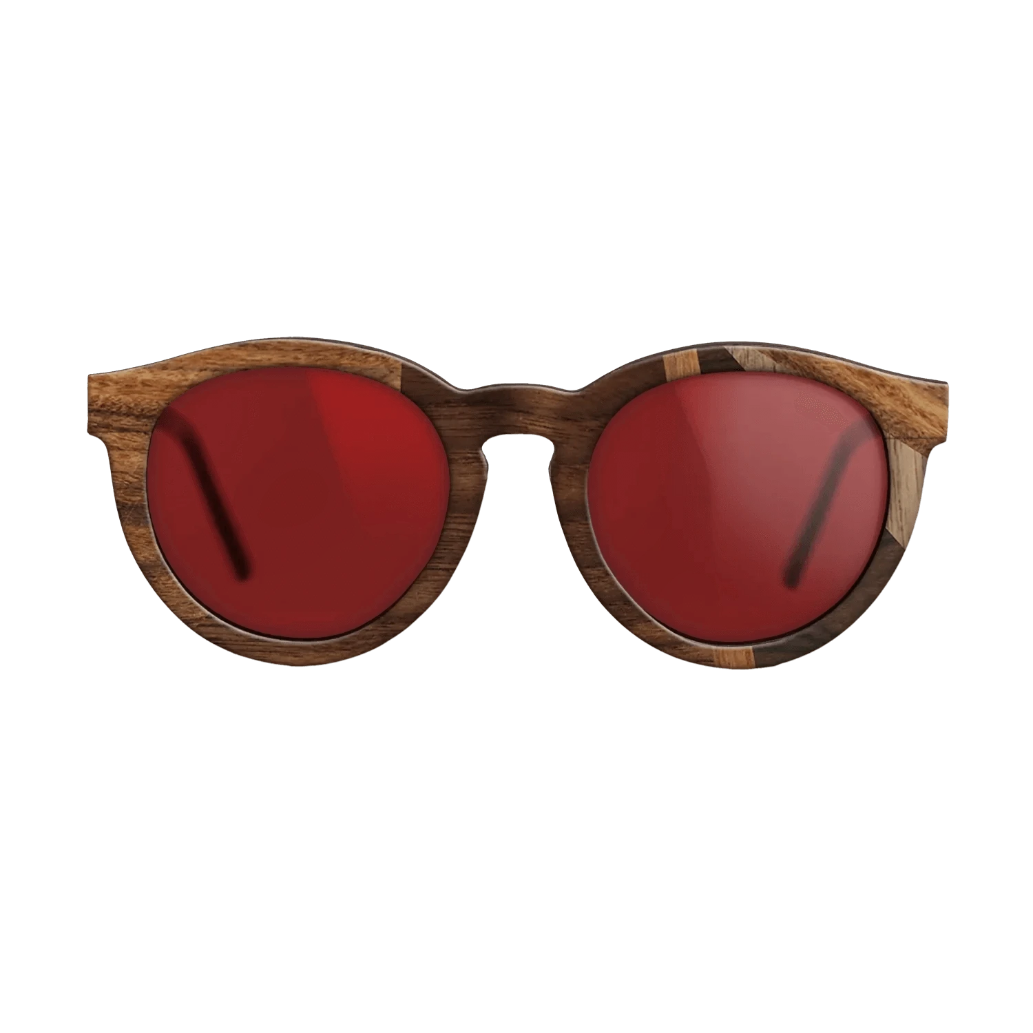 Ziricote Dark Quartered,Santos Rosewood Dark,Walnut: Straight Grain,Walnut Claro Light,Walnut Claro Dark: Fractal - The Rebel - Round - 1284 - SIRIS wood optic