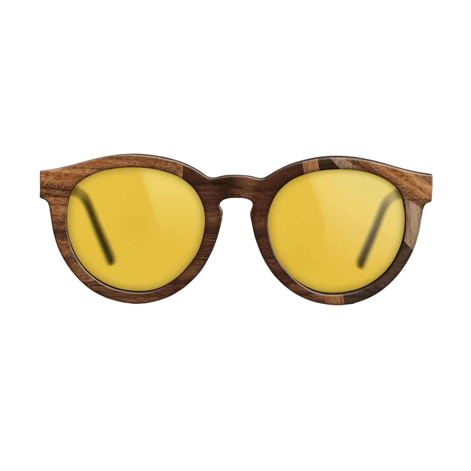 Ziricote Dark Quartered,Santos Rosewood Dark,Walnut: Straight Grain,Walnut Claro Light,Walnut Claro Dark: Fractal - The Rebel - Round - 1284 - SIRIS wood optic