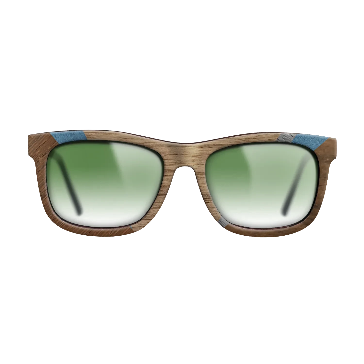 Walnut: Straight Grain,Poplar Dyed: Blue Denim,Ziricote Dark Quartered,Poplar Dyed: Grey: Geometric - The Hero - Square - 1282 - SIRIS wood optic