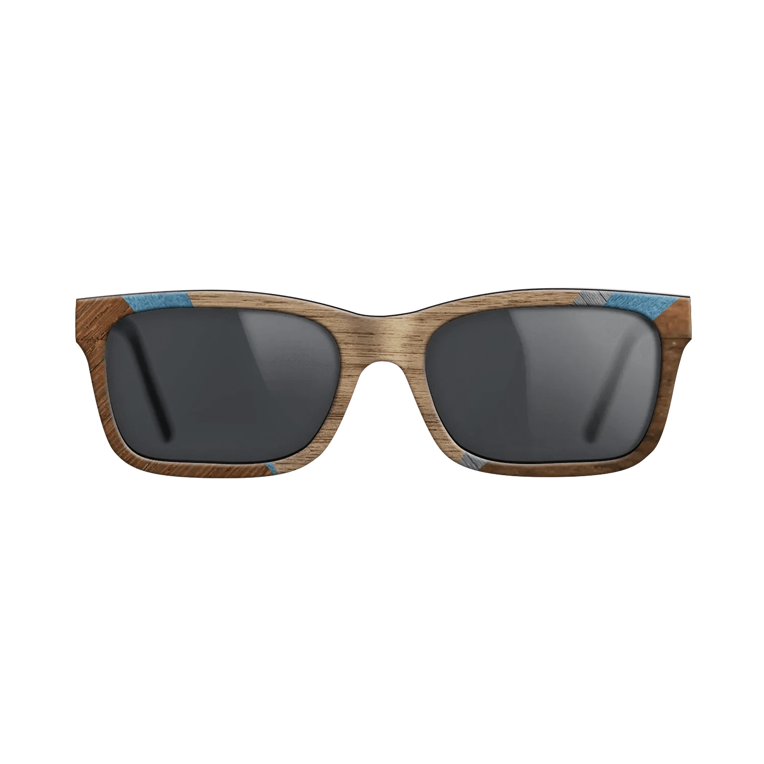 Walnut: Straight Grain,Poplar Dyed: Blue Denim,Ziricote Dark Quartered,Poplar Dyed: Grey: Geometric - The Sage - Rectangle - 1282 - SIRIS wood optic
