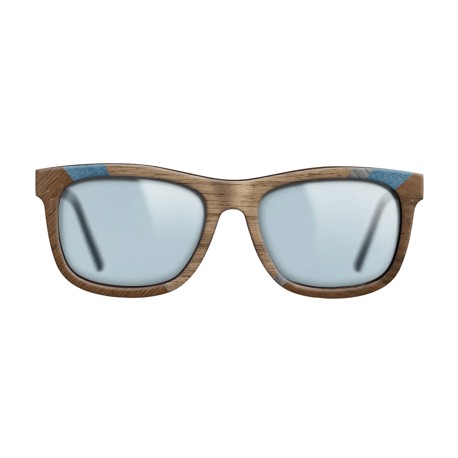 Walnut: Straight Grain,Poplar Dyed: Blue Denim,Ziricote Dark Quartered,Poplar Dyed: Grey: Geometric - The Hero - Square - 1282 - SIRIS wood optic