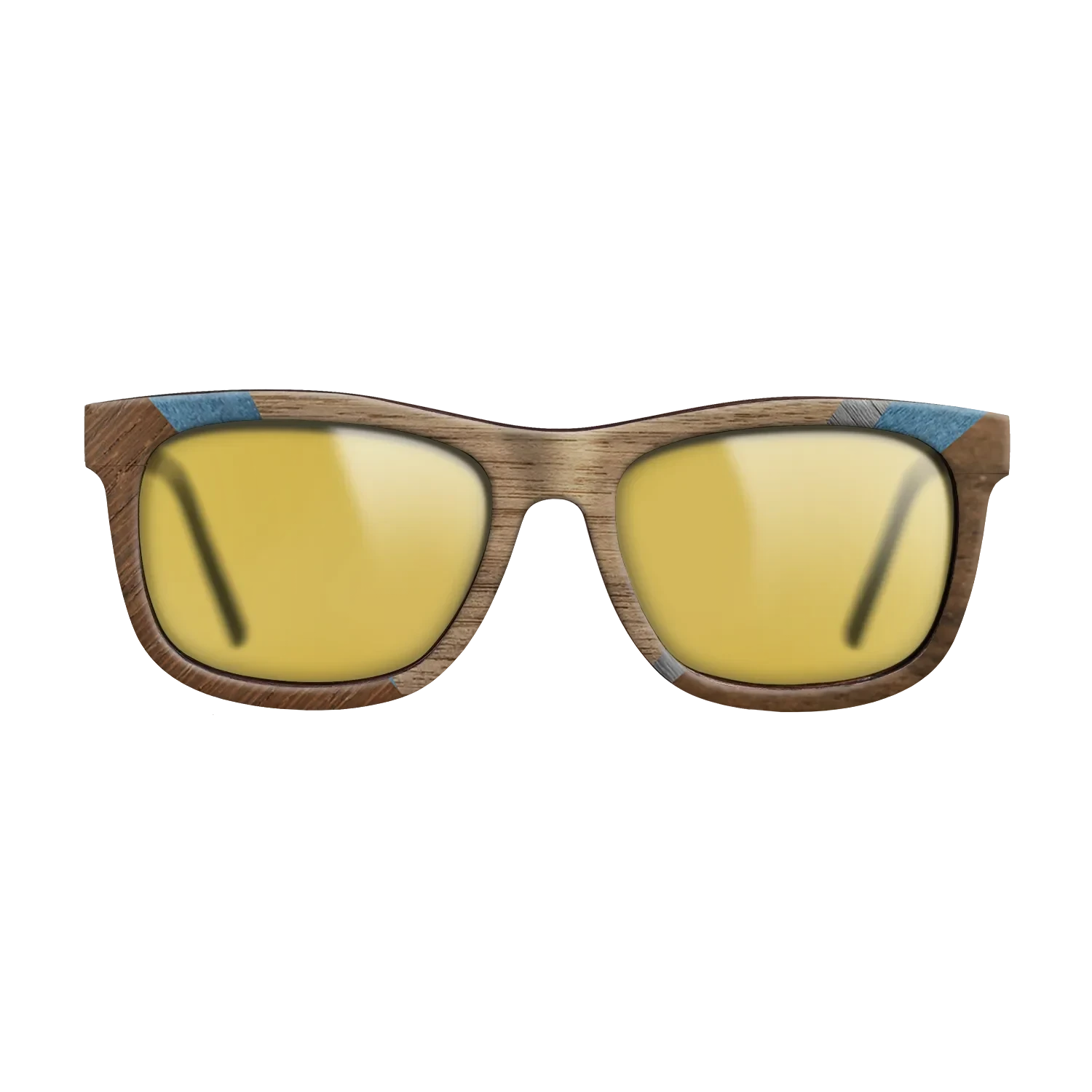 Walnut: Straight Grain,Poplar Dyed: Blue Denim,Ziricote Dark Quartered,Poplar Dyed: Grey: Geometric - The Hero - Square - 1282 - SIRIS wood optic