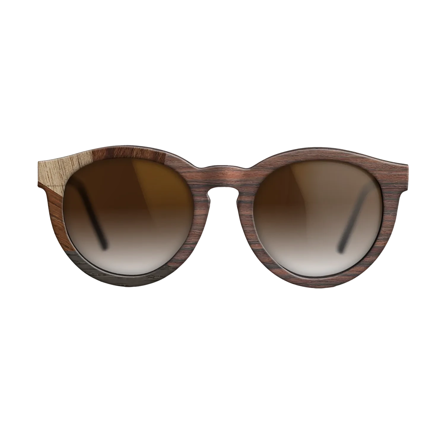 Rosewood Reconstituted,Ziricote Light Quartered,Walnut: Straight Grain,Walnut Claro Dark,Fumed Oak: Mosaic - The Rebel - Round - 1233 - SIRIS wood optic