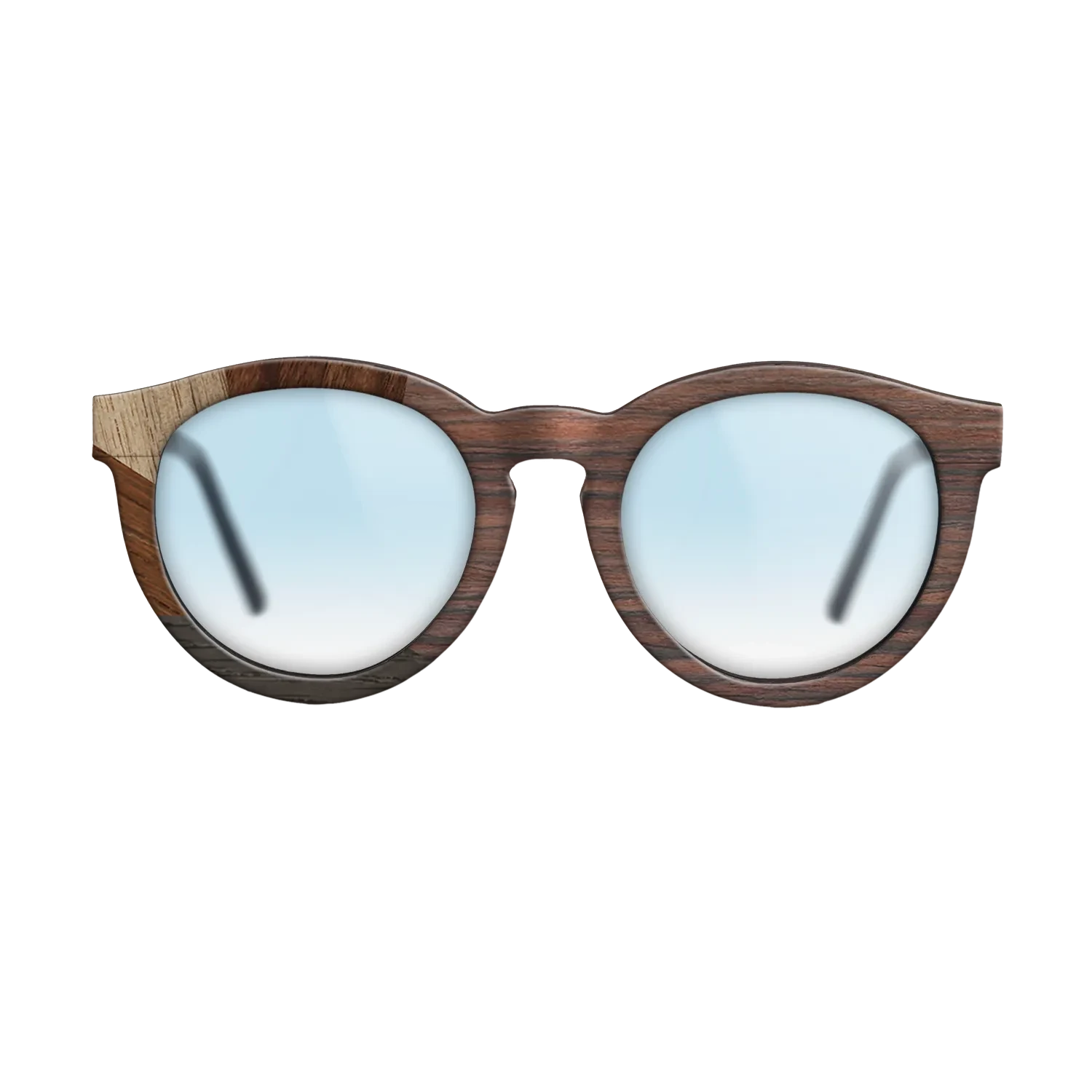 Rosewood Reconstituted,Ziricote Light Quartered,Walnut: Straight Grain,Walnut Claro Dark,Fumed Oak: Mosaic - The Rebel - Round - 1233 - SIRIS wood optic