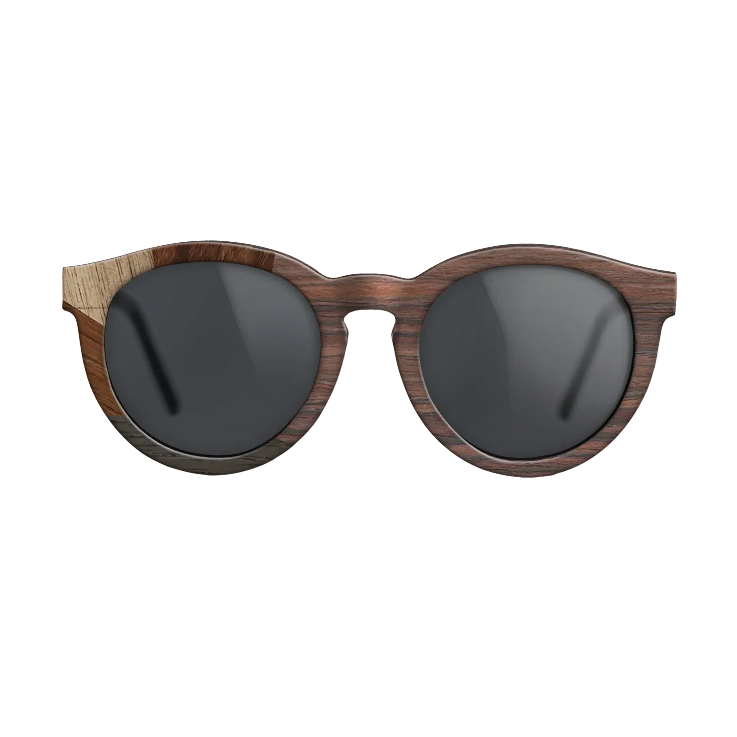 Rosewood Reconstituted,Ziricote Light Quartered,Walnut: Straight Grain,Walnut Claro Dark,Fumed Oak: Mosaic - The Rebel - Round - 1233 - SIRIS wood optic
