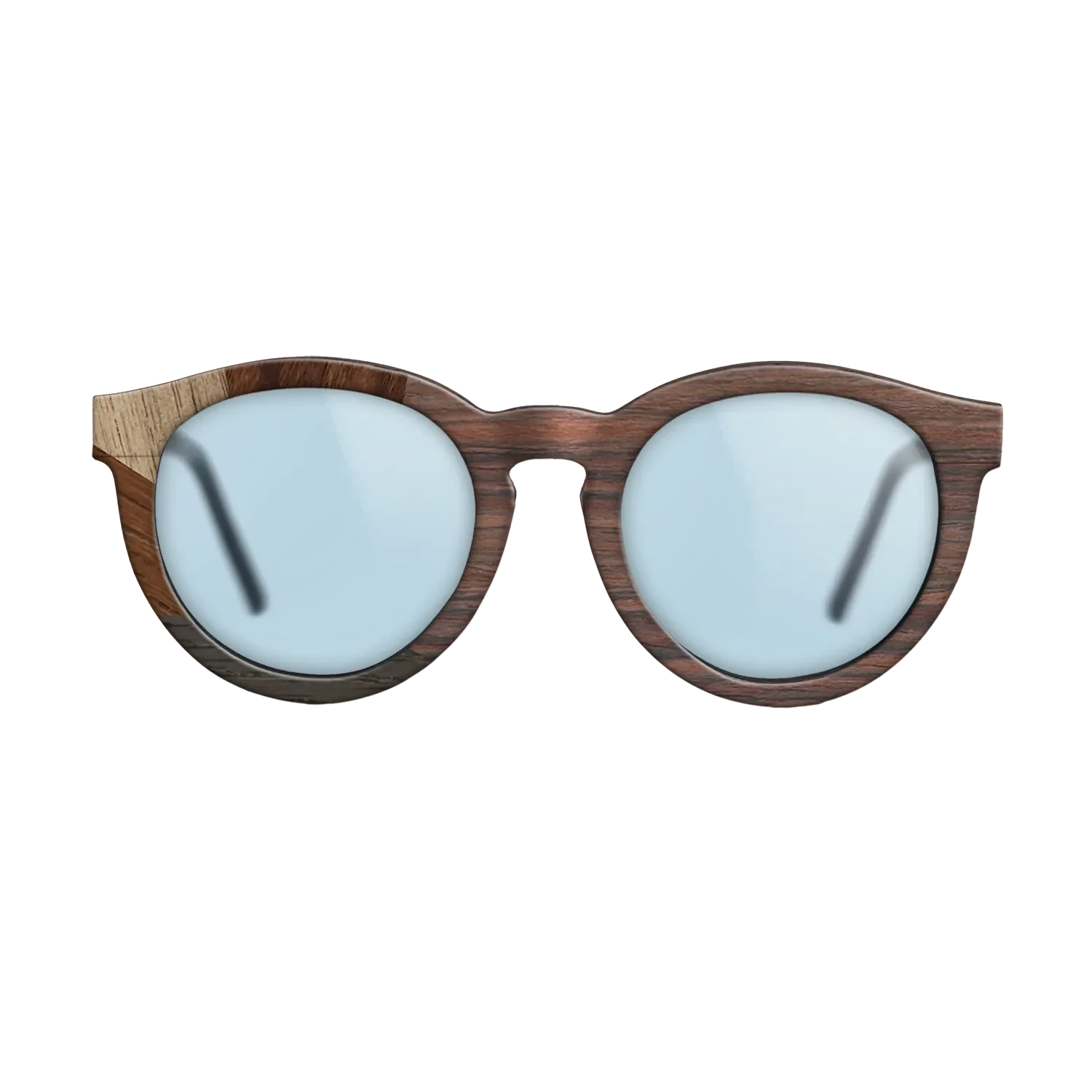 Rosewood Reconstituted,Ziricote Light Quartered,Walnut: Straight Grain,Walnut Claro Dark,Fumed Oak: Mosaic - The Rebel - Round - 1233 - SIRIS wood optic