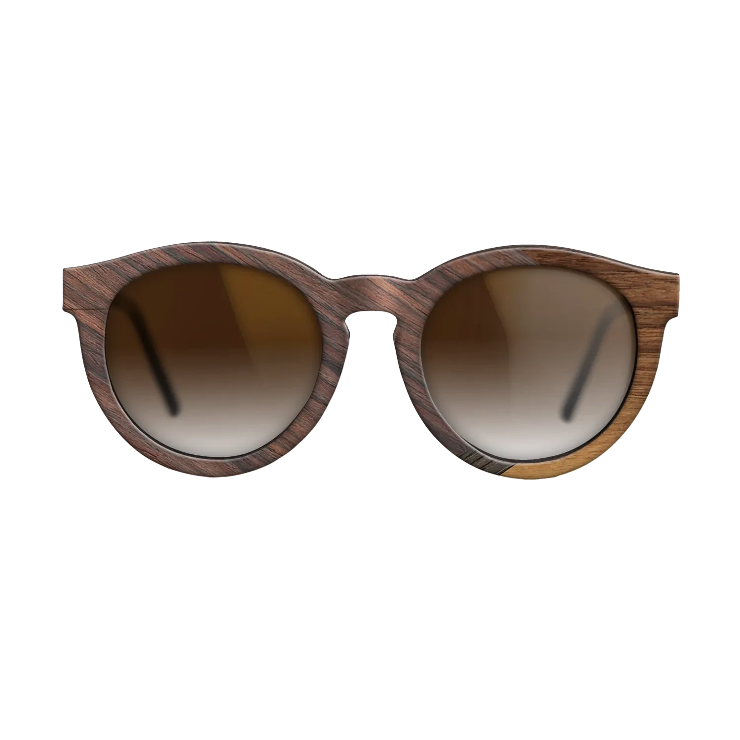 Walnut Claro Dark,Rosewood Reconstituted,Fumed Oak,Walnut: Straight Grain: Fractal - The Rebel - Round - 1259 - SIRIS wood optic