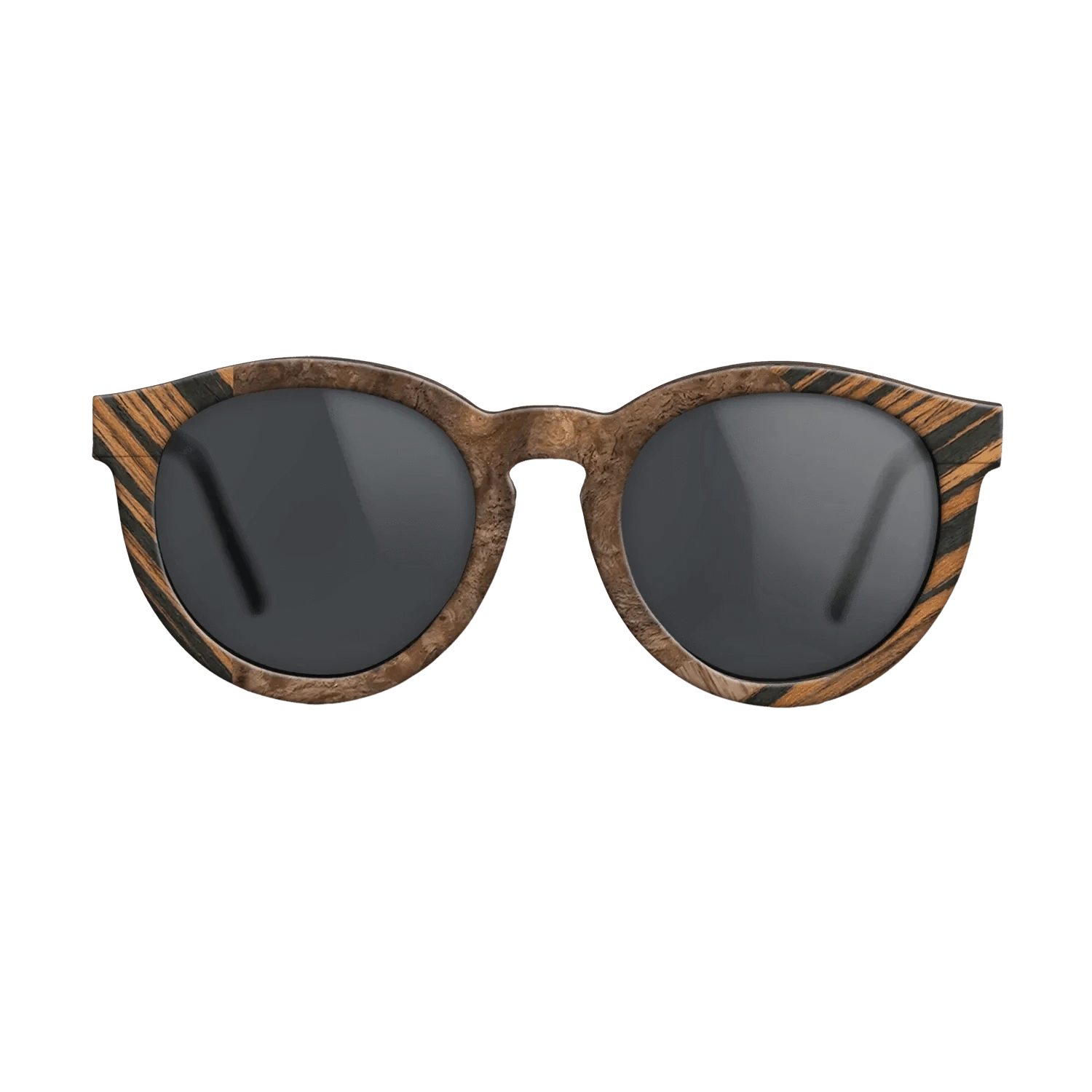 Italian Ebony,Ziricote Dark Quartered,Walnut Burl,Walnut: Straight Grain: Fractal - The Rebel - Round - 1513 - SIRIS wood optic