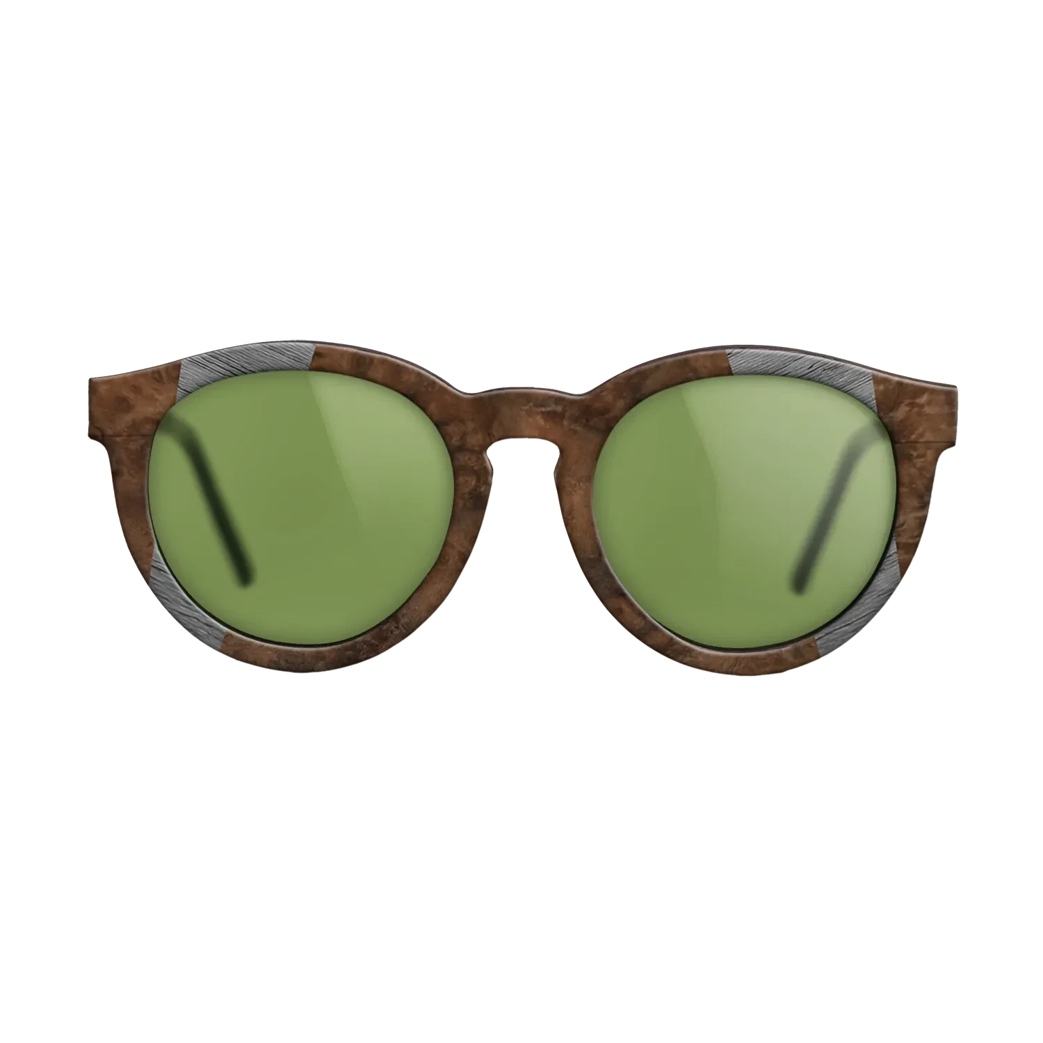 Poplar Dyed: Grey,Walnut Burl,Fumed Oak: Recursive - The Rebel - Round - 1734 - SIRIS wood optic