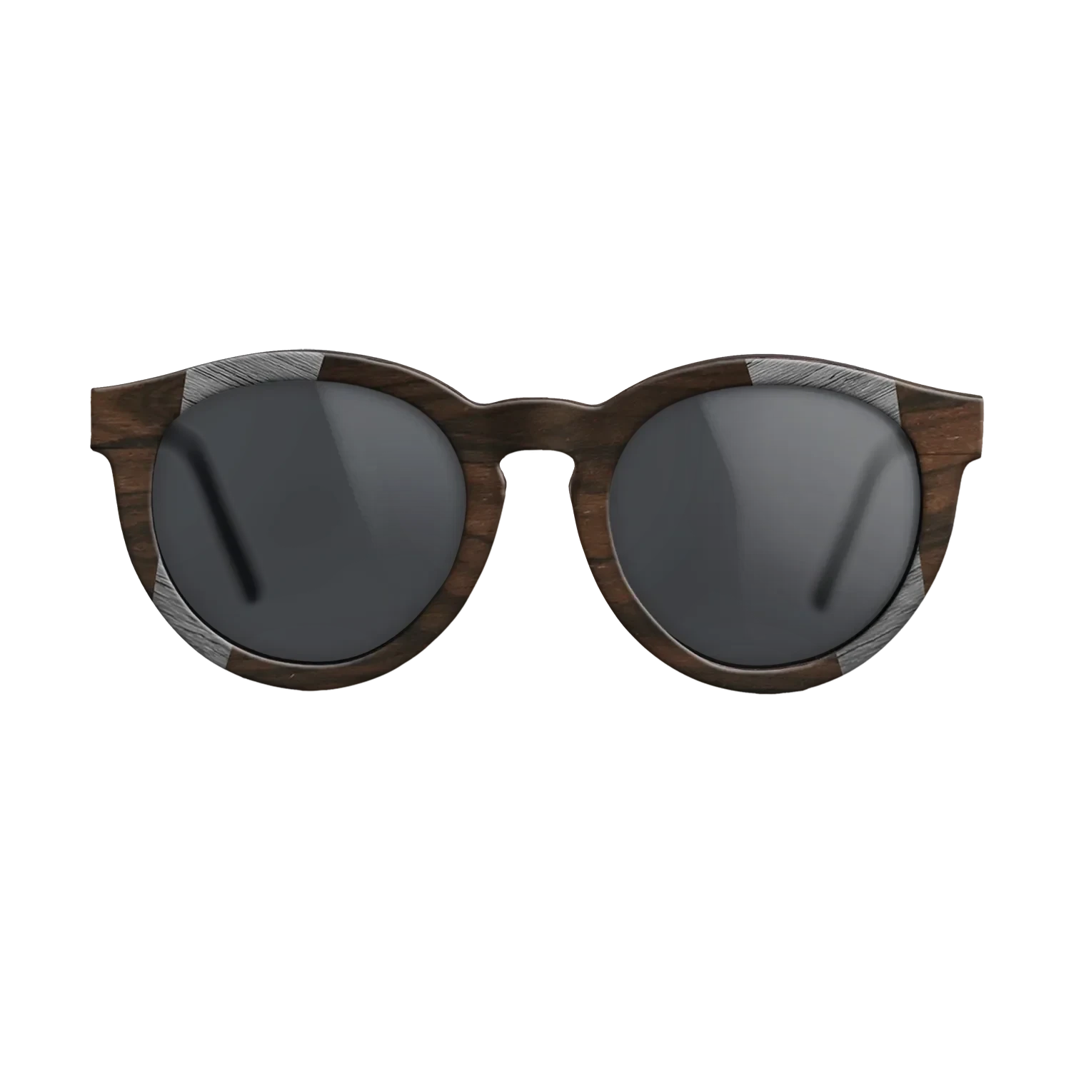 Ziricote Dark Quartered,Poplar Dyed: Blue Denim,Poplar Dyed: Grey: Recursive - The Rebel - Round - 1297 - SIRIS wood optic