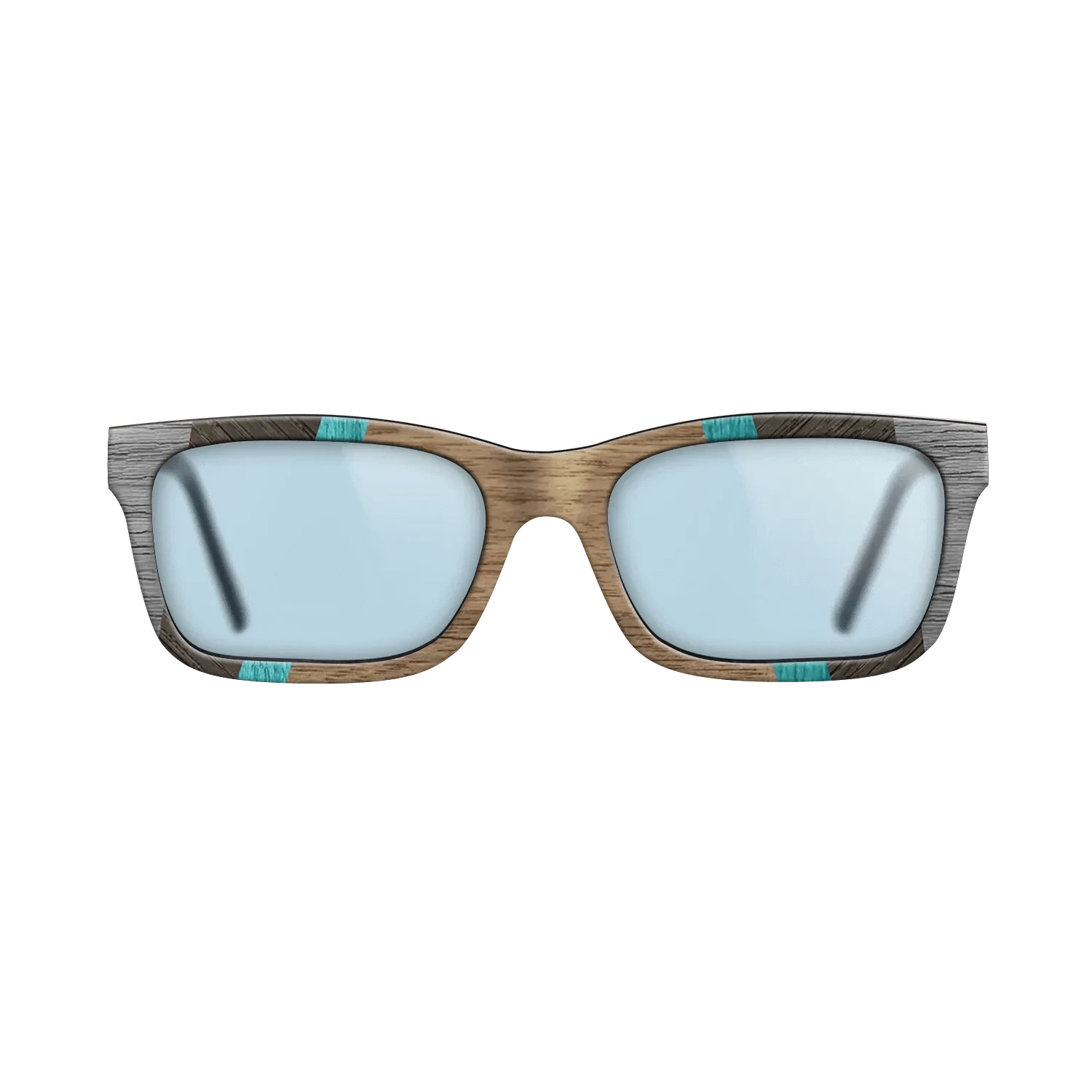 Walnut: Straight Grain,Poplar Dyed: Turquoise,Poplar Dyed: Grey,Walnut Claro Light,Fumed Oak: Recursive - The Sage - Rectangle - 1905 - SIRIS wood optic