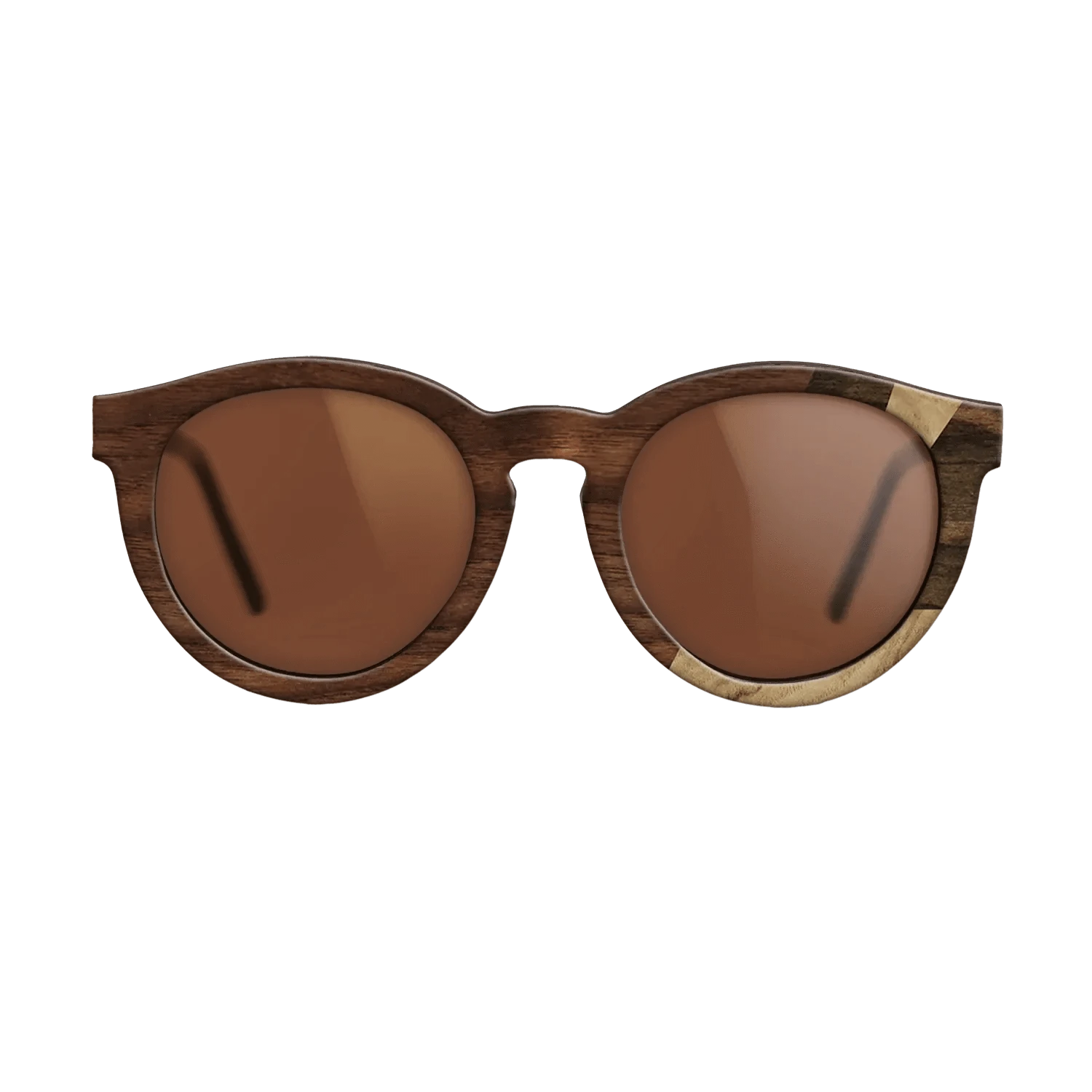 Ziricote Dark Quartered,Olive Burl,Walnut Claro Light,Walnut Claro Dark: Fractal - The Rebel - Round - 1678 - SIRIS wood optic