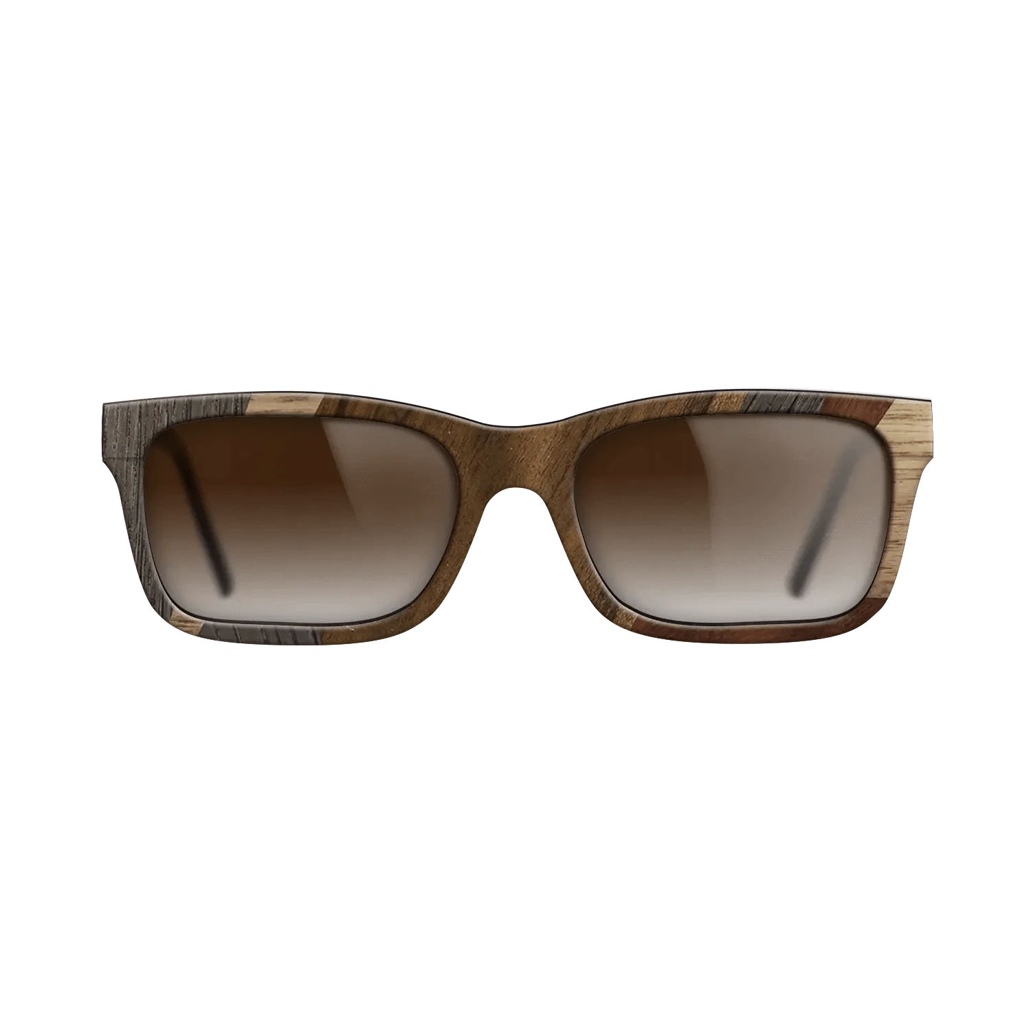 Ziricote Dark Quartered,Wenge,Walnut: Straight Grain,Walnut Claro Dark: Mosaic - The Sage - Rectangle - 2035 - SIRIS wood optic
