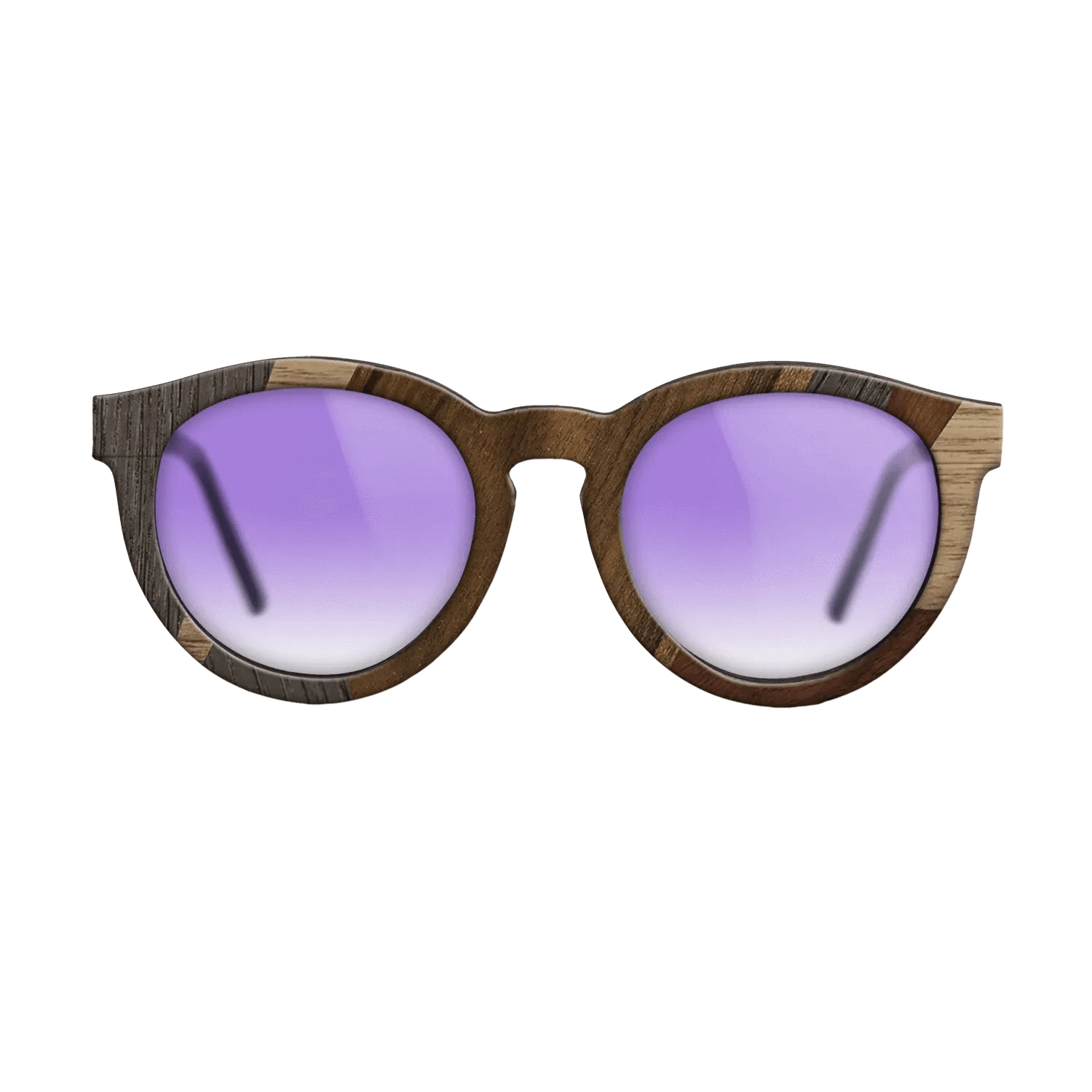 Ziricote Dark Quartered,Wenge,Walnut: Straight Grain,Walnut Claro Dark: Mosaic - The Rebel - Round - 2035 - SIRIS wood optic