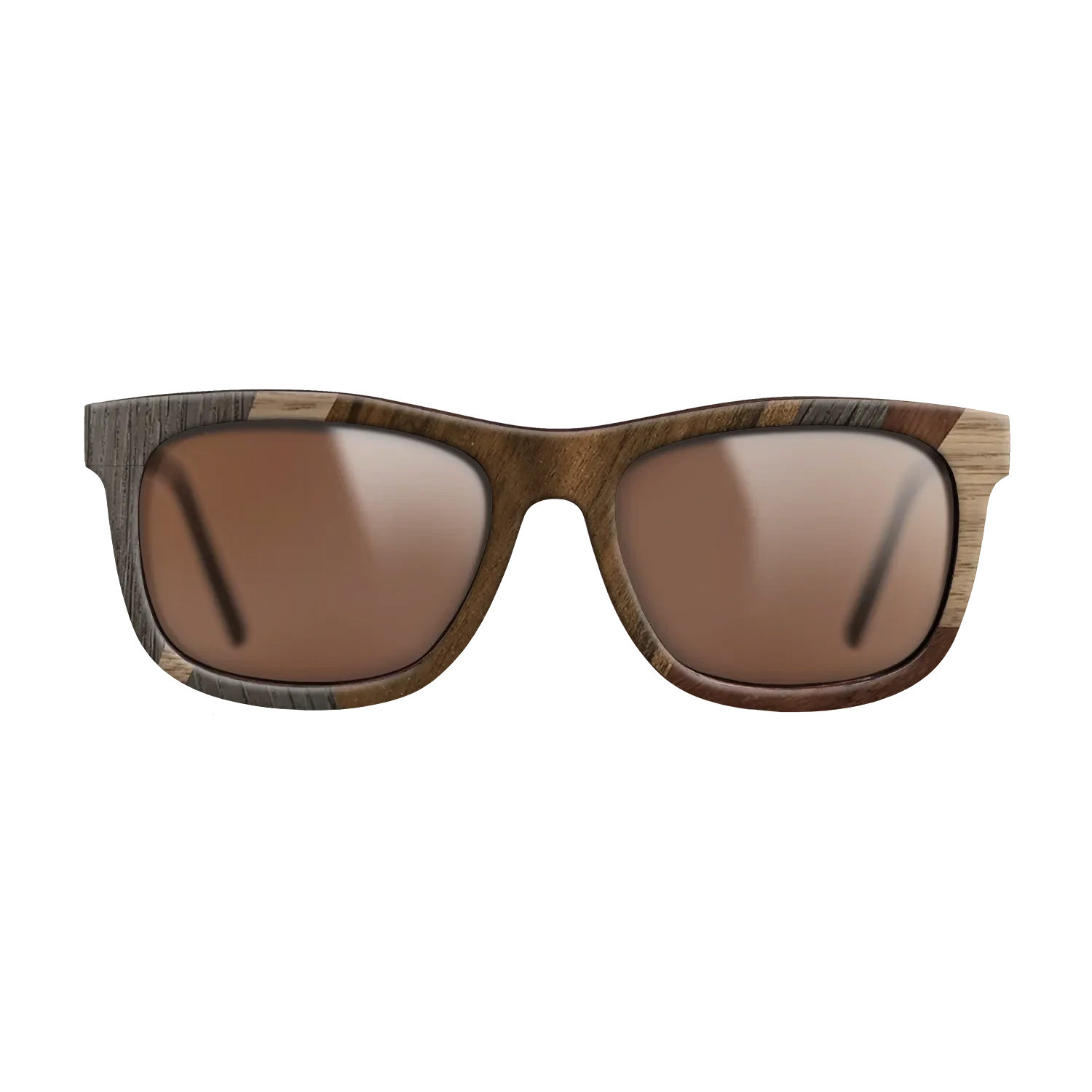 Ziricote Dark Quartered,Wenge,Walnut: Straight Grain,Walnut Claro Dark: Mosaic - The Hero - Square - 2035 - SIRIS wood optic