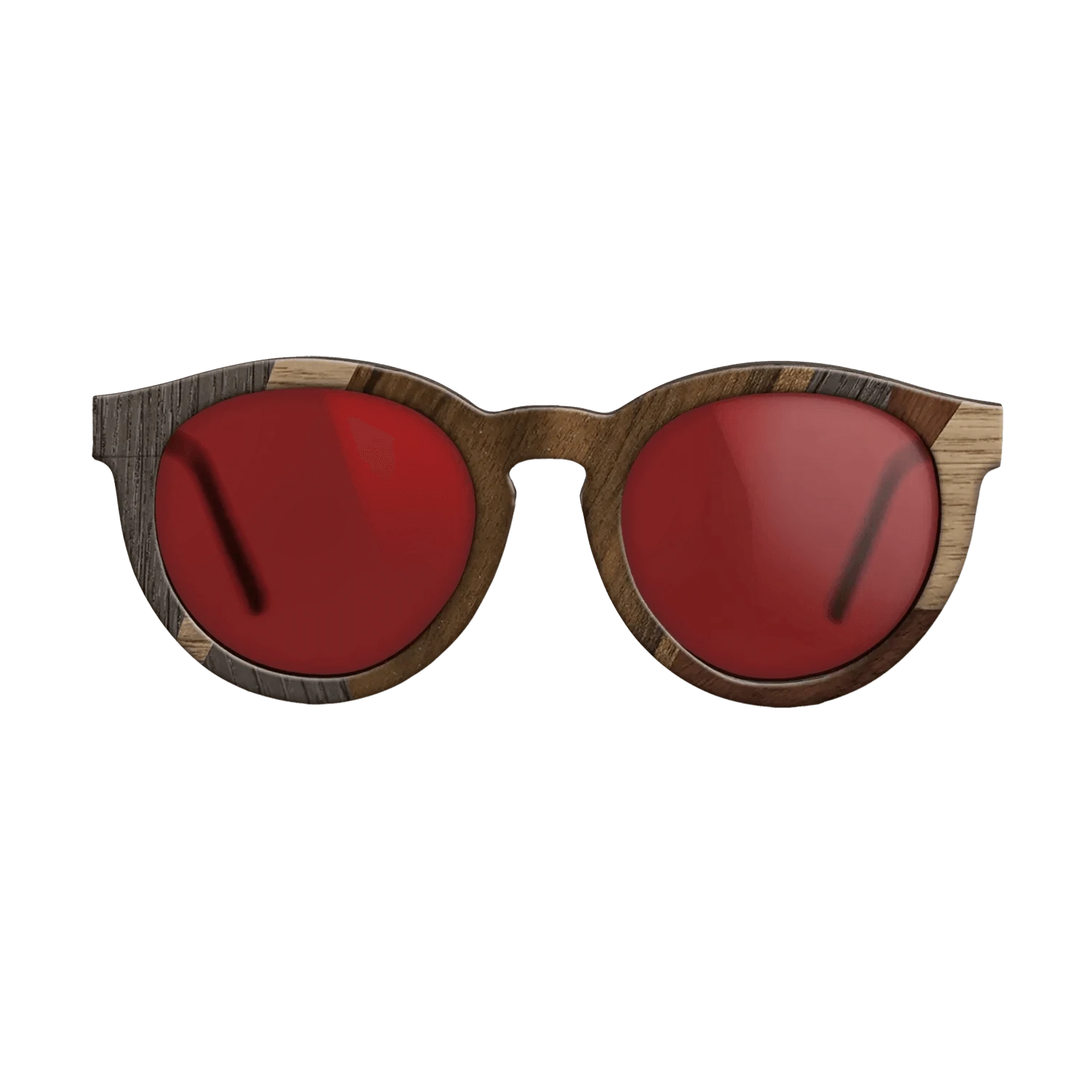 Ziricote Dark Quartered,Wenge,Walnut: Straight Grain,Walnut Claro Dark: Mosaic - The Rebel - Round - 2035 - SIRIS wood optic