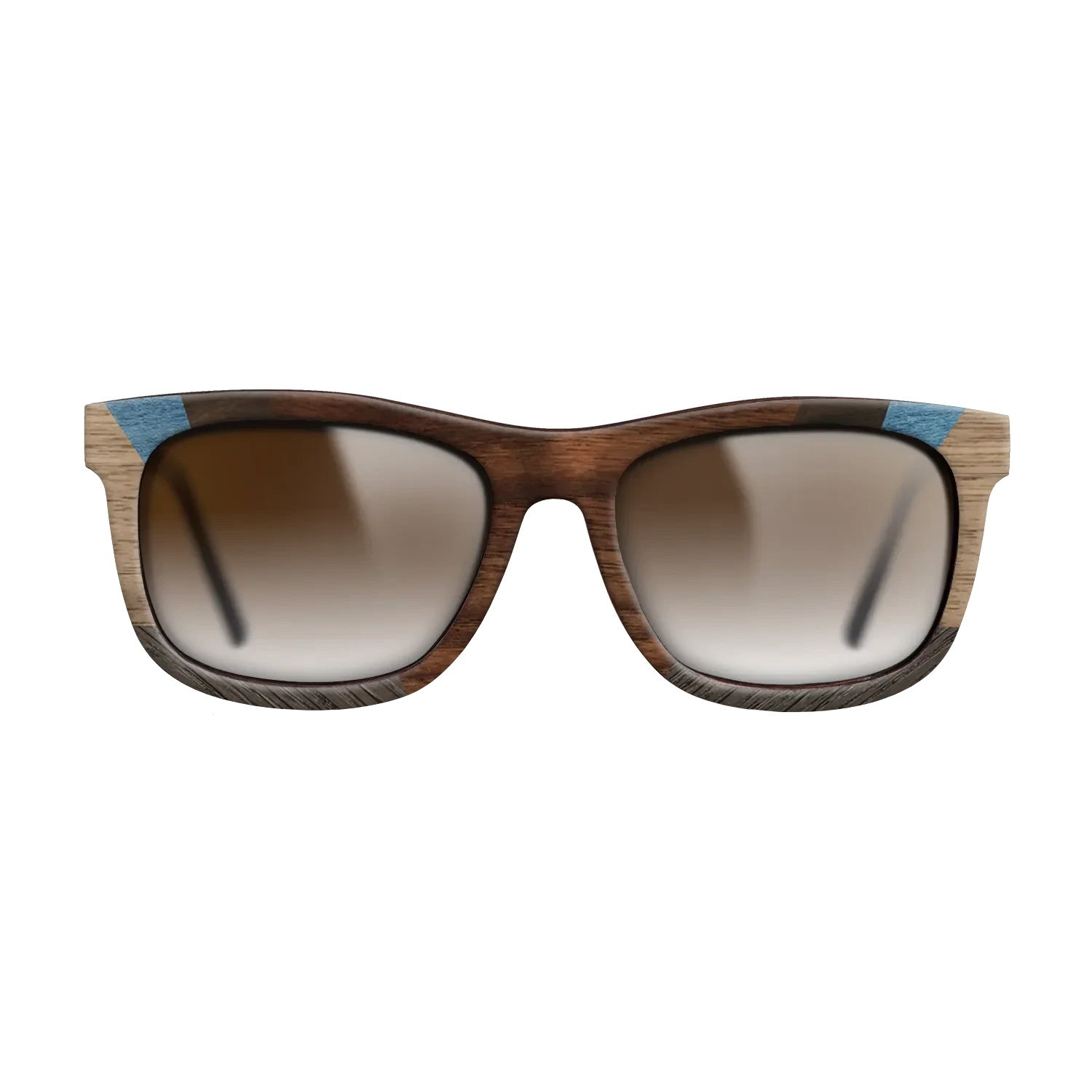 Walnut Claro Dark,Ziricote Dark Quartered,Fumed Oak,Poplar Dyed: Blue Denim,Walnut: Straight Grain: Recursive - The Hero - Square - 1276 - SIRIS wood optic