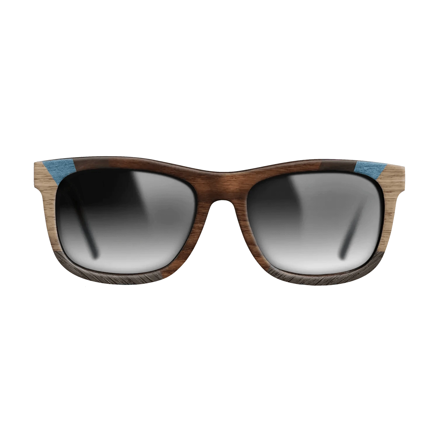 Walnut Claro Dark,Ziricote Dark Quartered,Fumed Oak,Poplar Dyed: Blue Denim,Walnut: Straight Grain: Recursive - The Hero - Square - 1276 - SIRIS wood optic