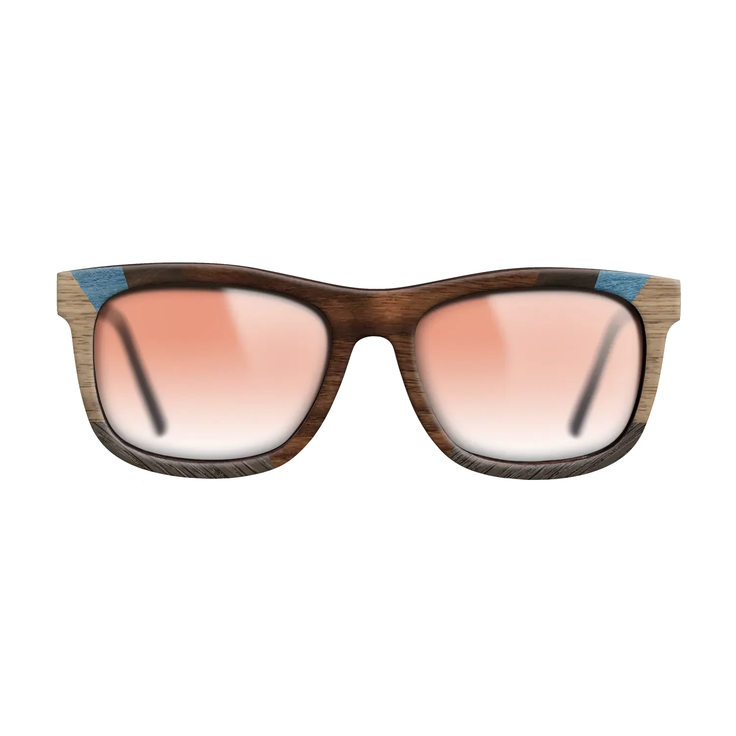 Walnut Claro Dark,Ziricote Dark Quartered,Fumed Oak,Poplar Dyed: Blue Denim,Walnut: Straight Grain: Recursive - The Hero - Square - 1276 - SIRIS wood optic