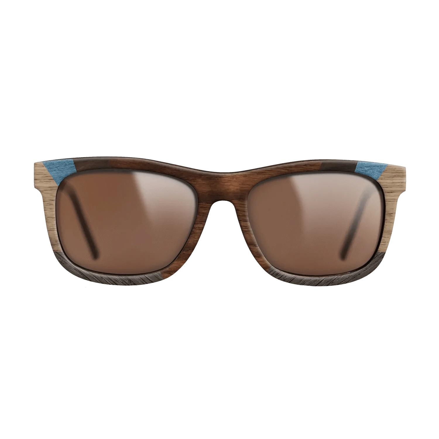 Walnut Claro Dark,Ziricote Dark Quartered,Fumed Oak,Poplar Dyed: Blue Denim,Walnut: Straight Grain: Recursive - The Hero - Square - 1276 - SIRIS wood optic