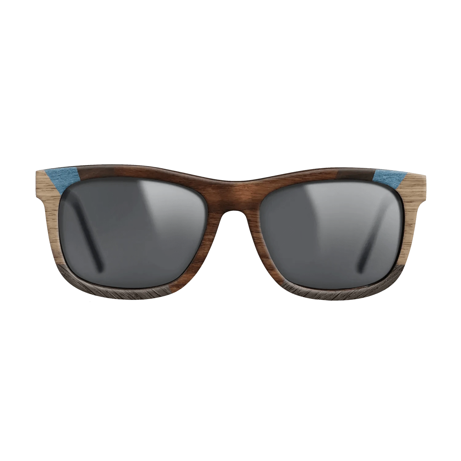 Walnut Claro Dark,Ziricote Dark Quartered,Fumed Oak,Poplar Dyed: Blue Denim,Walnut: Straight Grain: Recursive - The Hero - Square - 1276 - SIRIS wood optic