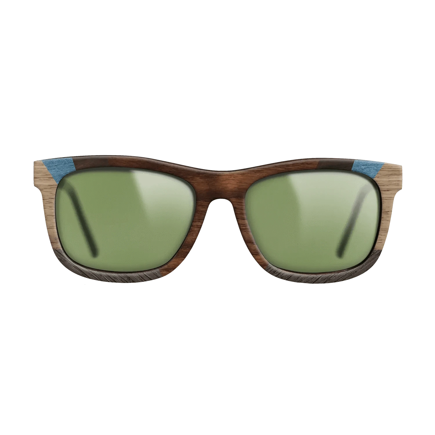 Walnut Claro Dark,Ziricote Dark Quartered,Fumed Oak,Poplar Dyed: Blue Denim,Walnut: Straight Grain: Recursive - The Hero - Square - 1276 - SIRIS wood optic