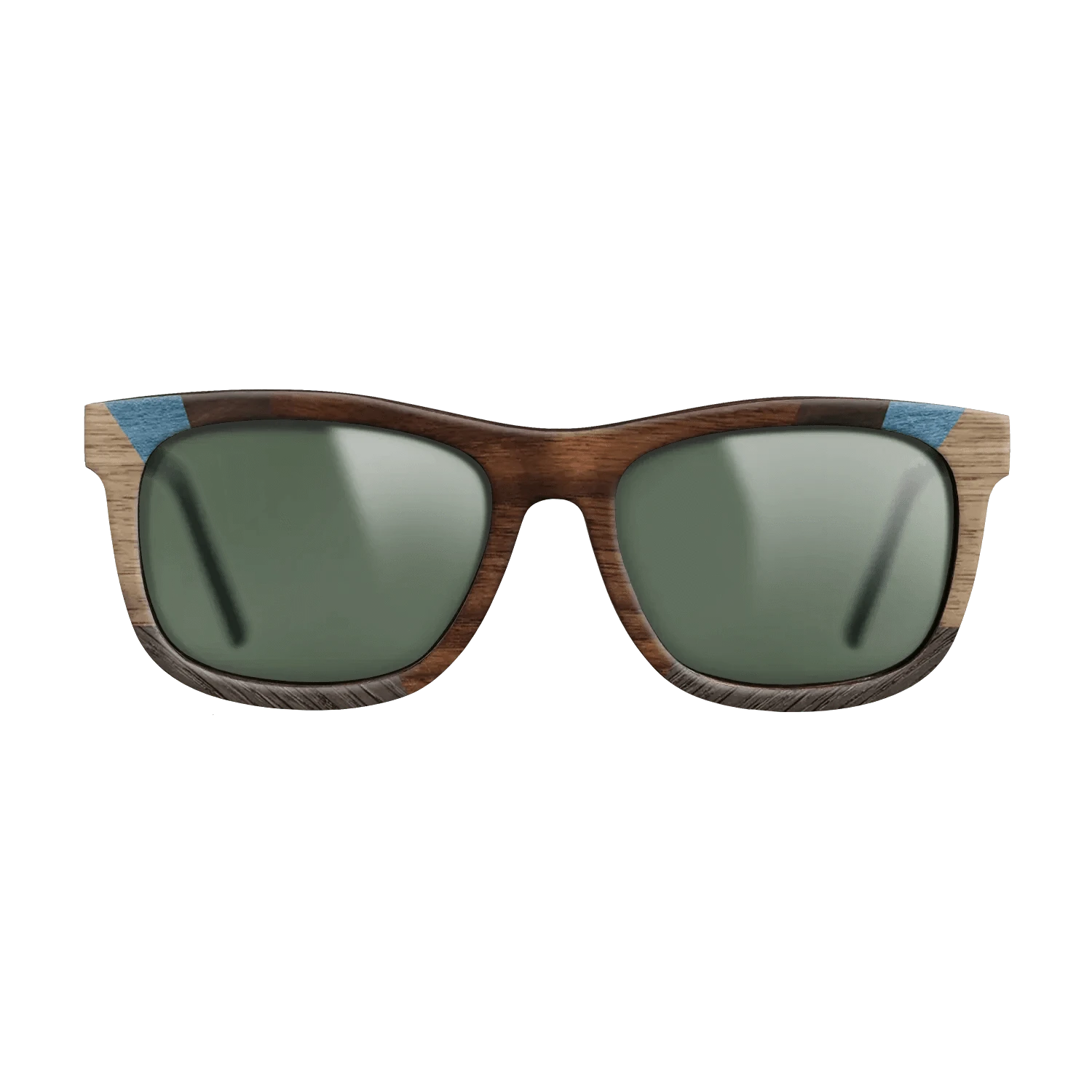 Walnut Claro Dark,Ziricote Dark Quartered,Fumed Oak,Poplar Dyed: Blue Denim,Walnut: Straight Grain: Recursive - The Hero - Square - 1276 - SIRIS wood optic