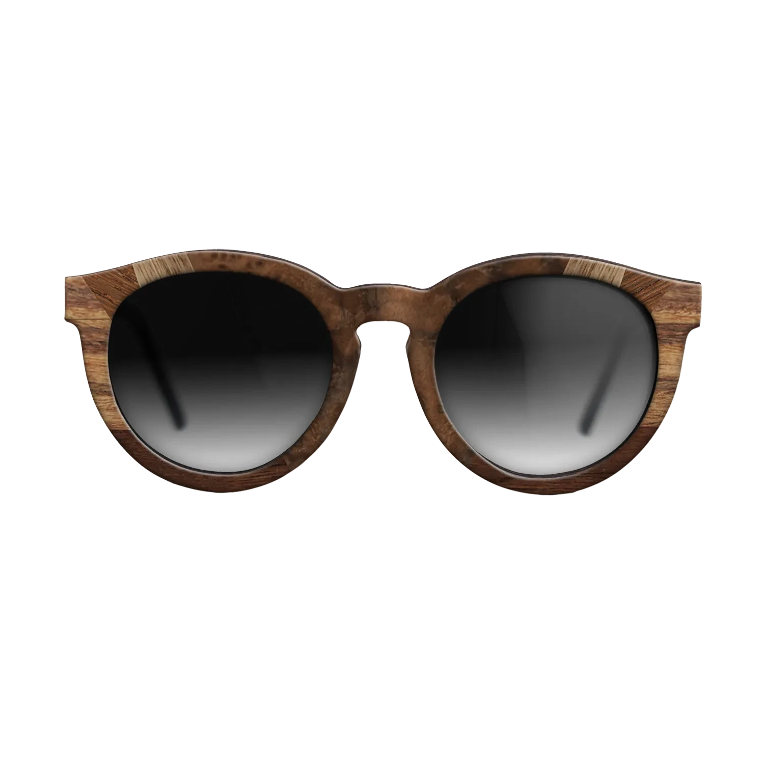 Walnut Burl,Walnut: Straight Grain,Santos Rosewood Dark,Walnut Claro Dark,Poplar Dyed: Grey: Recursive - The Rebel - Round - 1868 - SIRIS wood optic