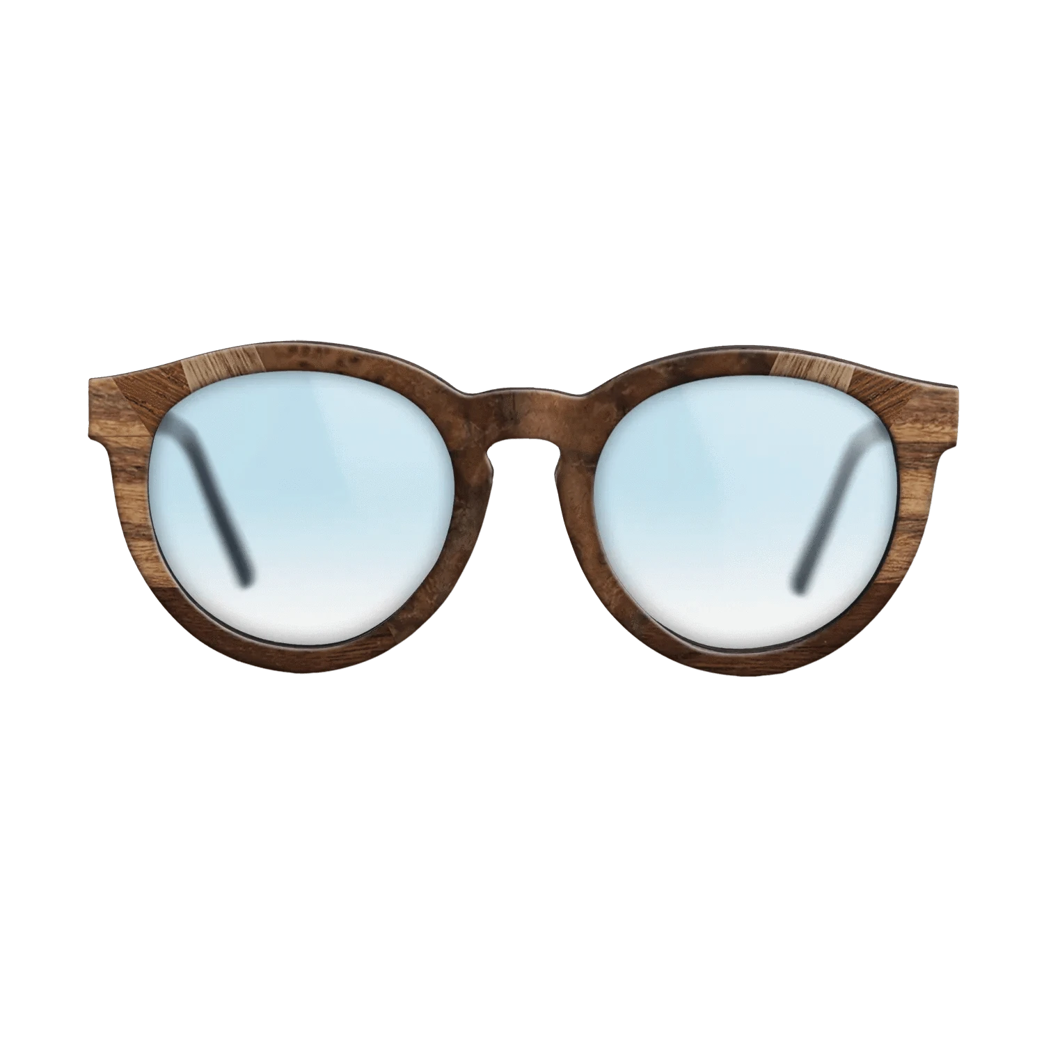 Walnut Burl,Walnut: Straight Grain,Santos Rosewood Dark,Walnut Claro Dark,Poplar Dyed: Grey: Recursive - The Rebel - Round - 1868 - SIRIS wood optic