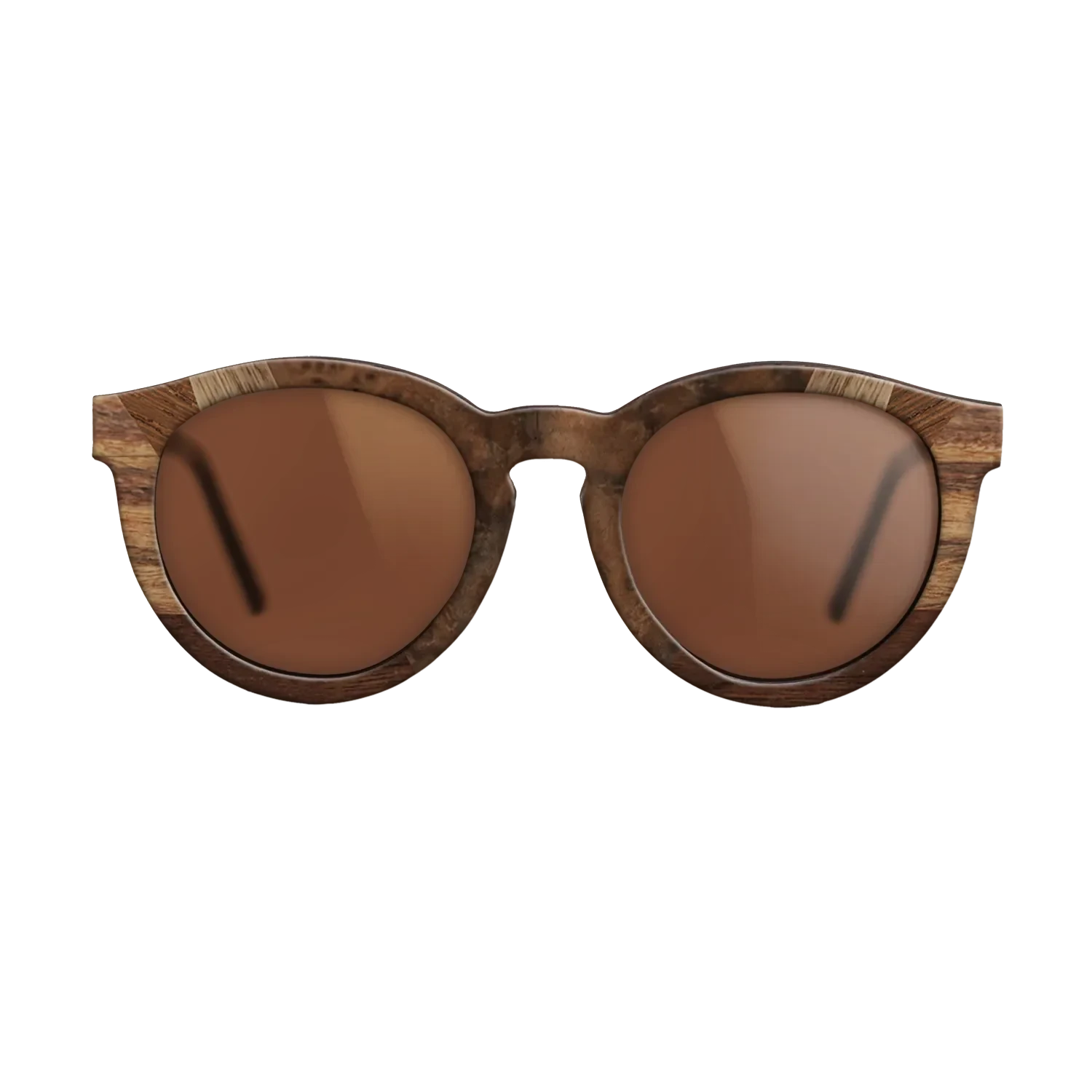 Walnut Burl,Walnut: Straight Grain,Santos Rosewood Dark,Walnut Claro Dark,Poplar Dyed: Grey: Recursive - The Rebel - Round - 1868 - SIRIS wood optic