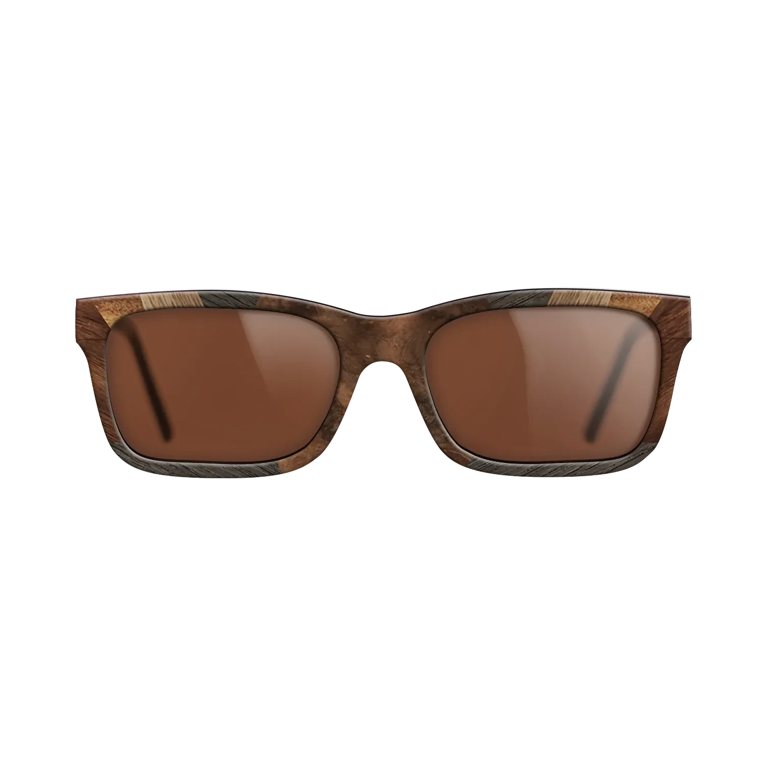 Walnut Burl,Walnut: Straight Grain,Fumed Oak,Santos Rosewood Dark: Recursive - The Sage - Rectangle - 1766 - SIRIS wood optic