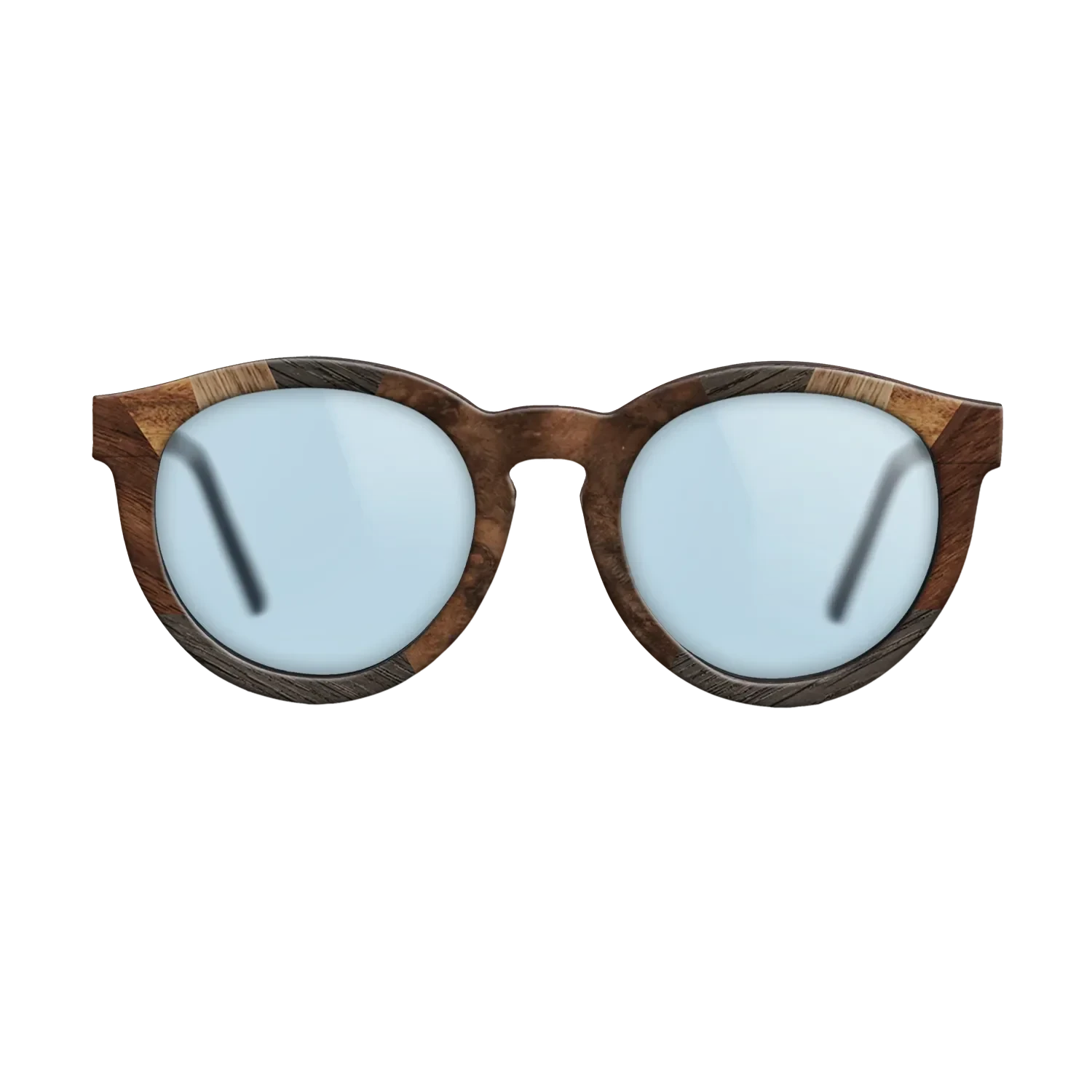 Walnut Burl,Walnut: Straight Grain,Fumed Oak,Santos Rosewood Dark: Recursive - The Rebel - Round - 1766 - SIRIS wood optic