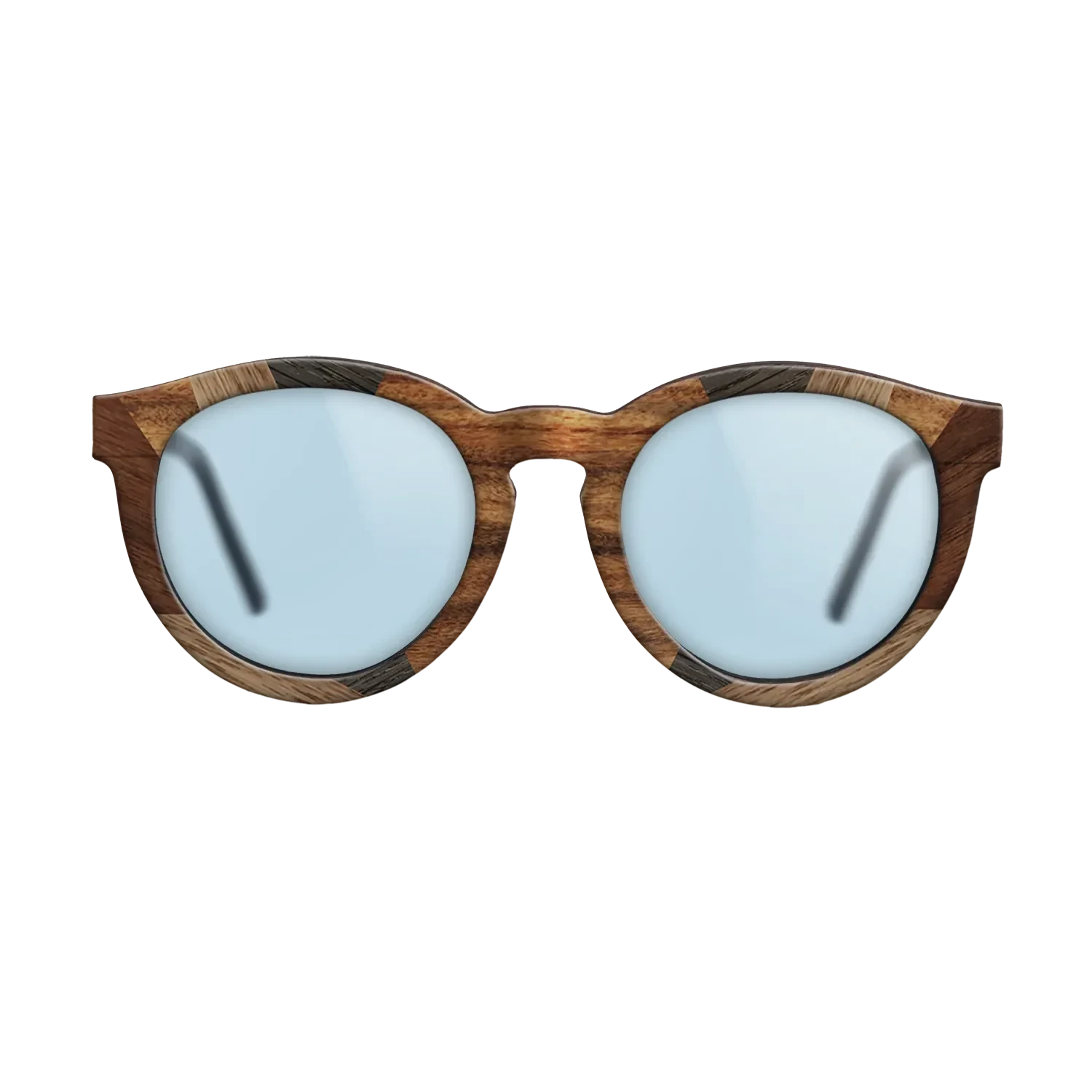Santos Rosewood Dark,Fumed Oak,Walnut: Straight Grain,Kingwood: Recursive - The Rebel - Round - 1938 - SIRIS wood optic