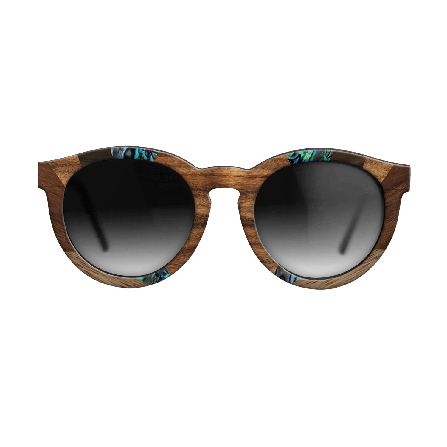 Santos Rosewood Dark,Fumed Oak,Abalone Shell,Ziricote Dark Quartered,Walnut: Straight Grain: Recursive - The Rebel - Round - 853 - SIRIS wood optic
