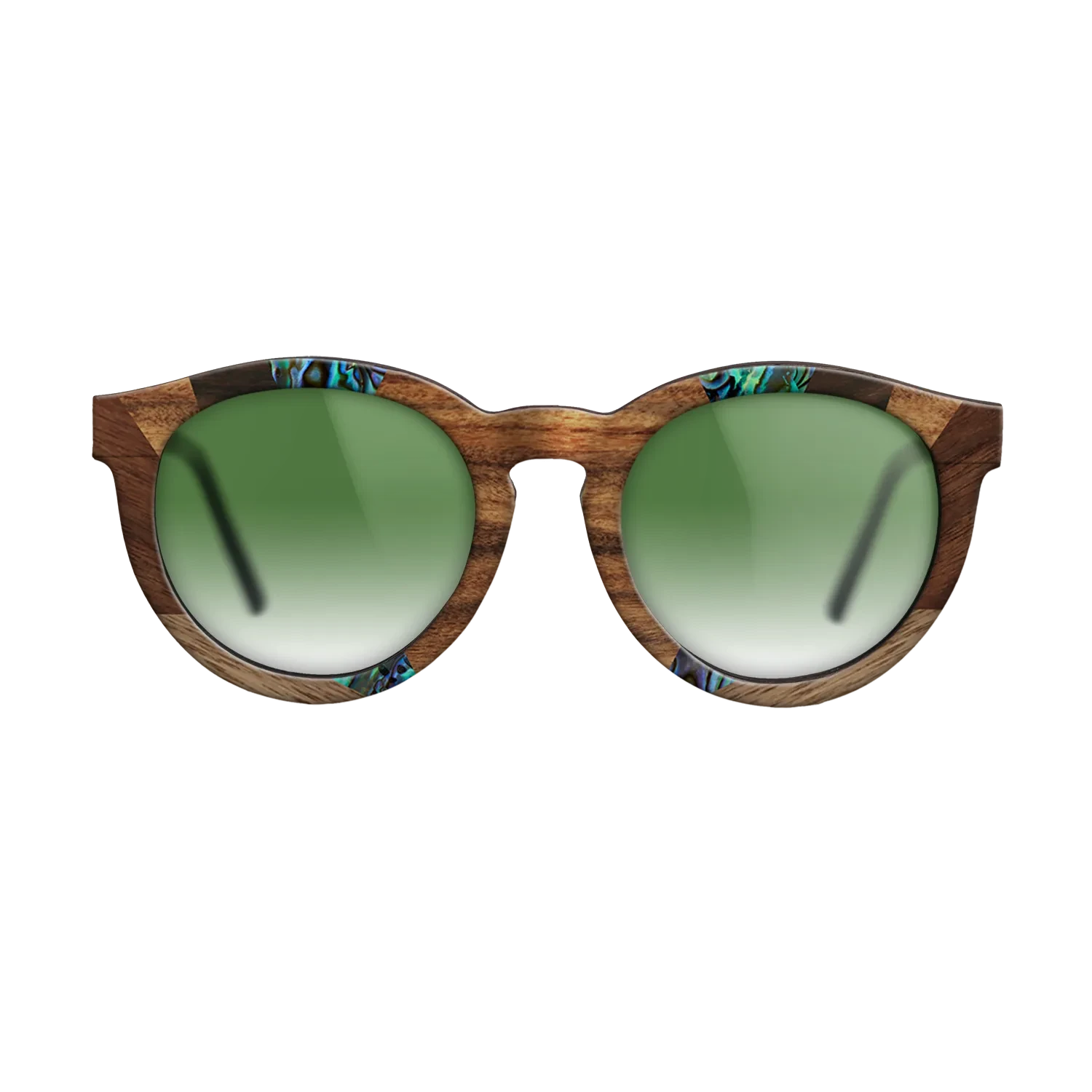 Santos Rosewood Dark,Fumed Oak,Abalone Shell,Ziricote Dark Quartered,Walnut: Straight Grain: Recursive - The Rebel - Round - 853 - SIRIS wood optic