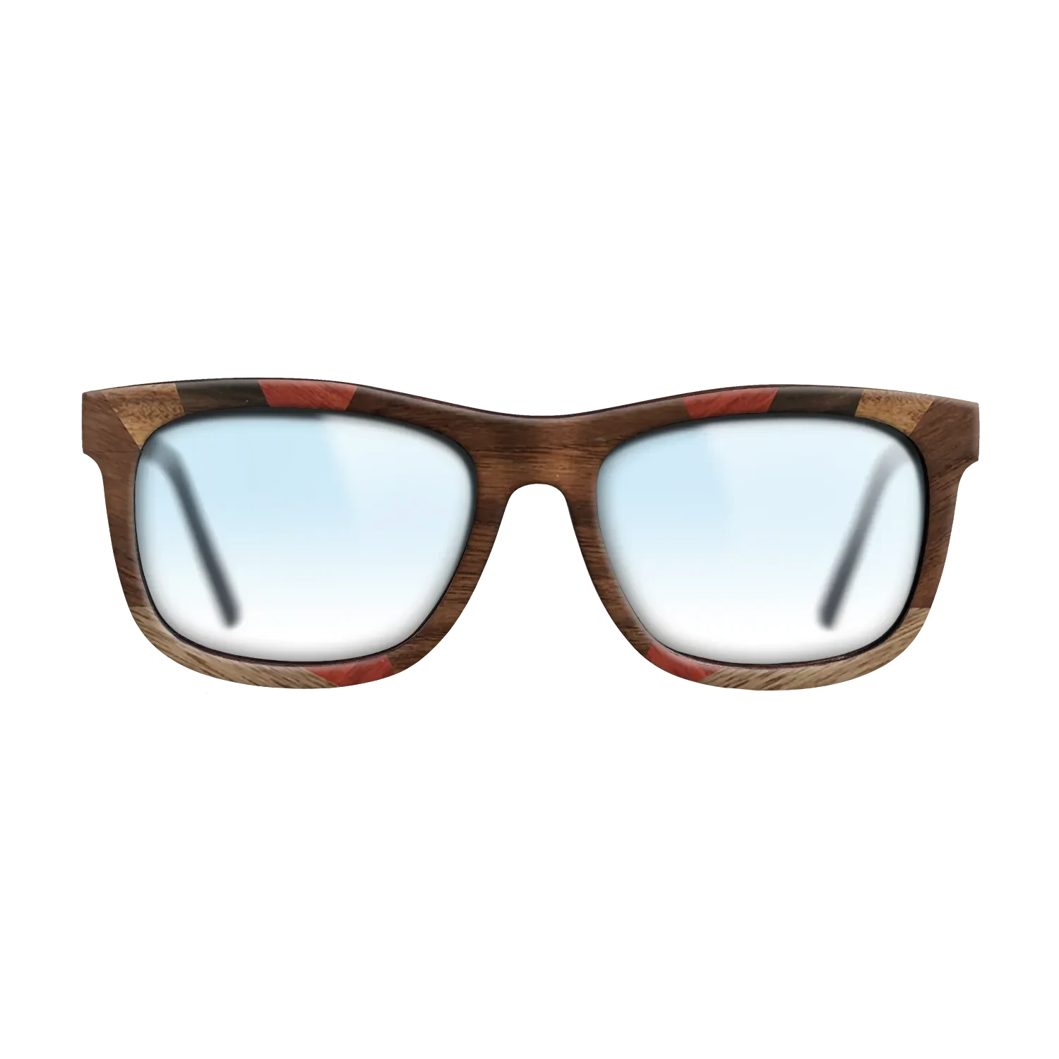 Kingwood,Walnut: Straight Grain,Poplar Dyed: Red,Ziricote Dark Quartered: Recursive - The Hero - Square - 996 - SIRIS wood optic