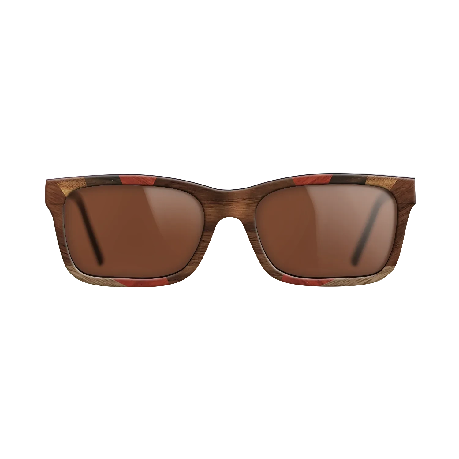 Kingwood,Walnut: Straight Grain,Poplar Dyed: Red,Ziricote Dark Quartered: Recursive - The Sage - Rectangle - 996 - SIRIS wood optic