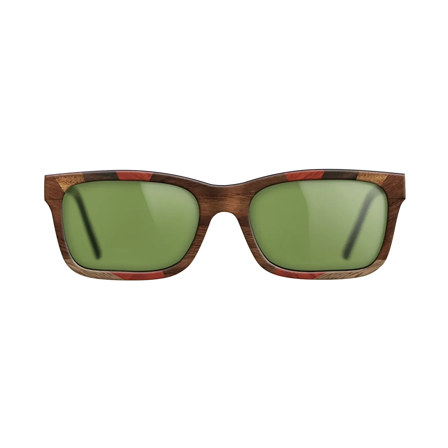 Kingwood,Walnut: Straight Grain,Poplar Dyed: Red,Ziricote Dark Quartered: Recursive - The Sage - Rectangle - 996 - SIRIS wood optic