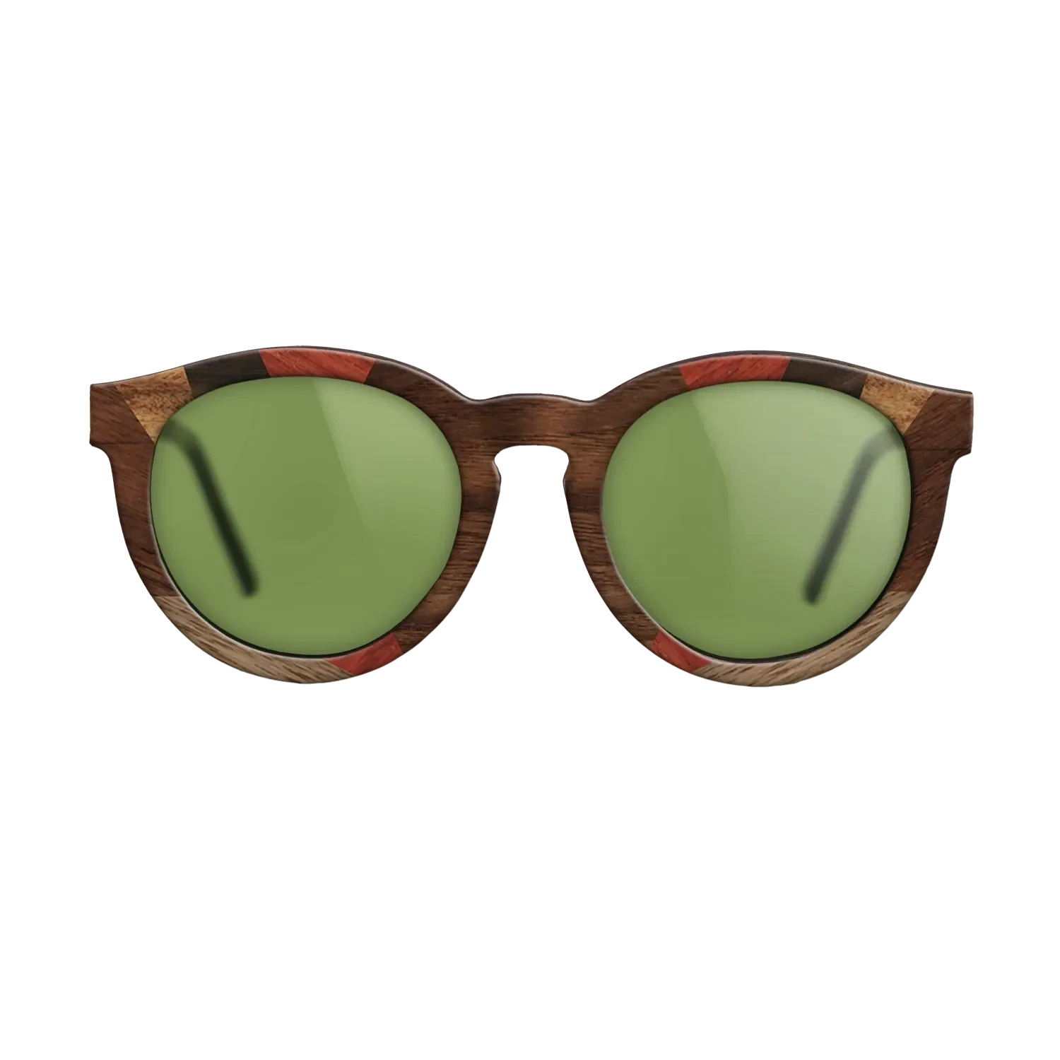 Kingwood,Walnut: Straight Grain,Poplar Dyed: Red,Ziricote Dark Quartered: Recursive - The Rebel - Round - 996 - SIRIS wood optic